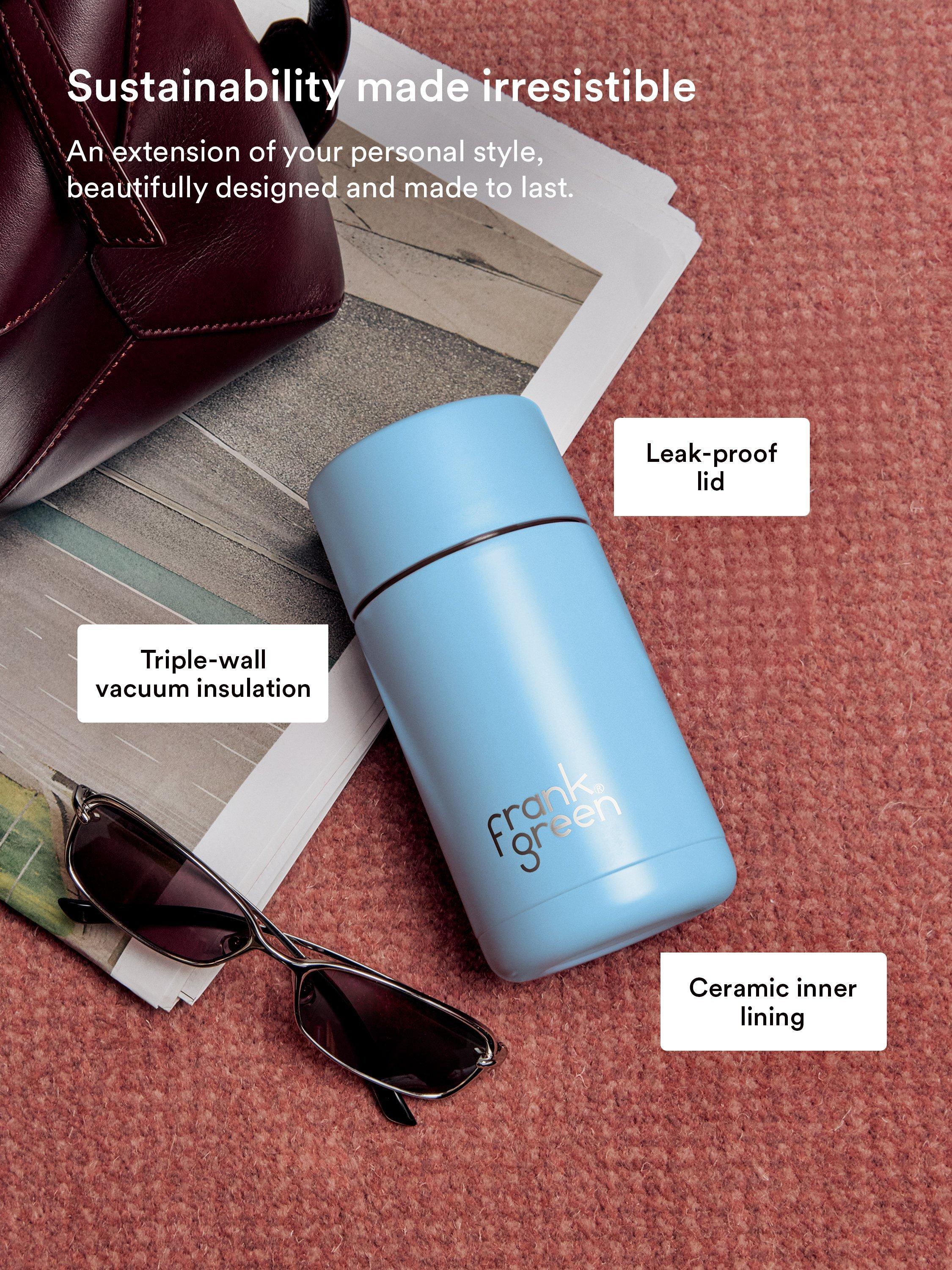 frank green ceramic travel mug push button lid 355ml (British brand)
