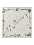 Mulberry River Side Pure Silk Printed Square Scarf 70cm