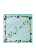 Mulberry River Side Pure Silk Printed Square Scarf 70cm