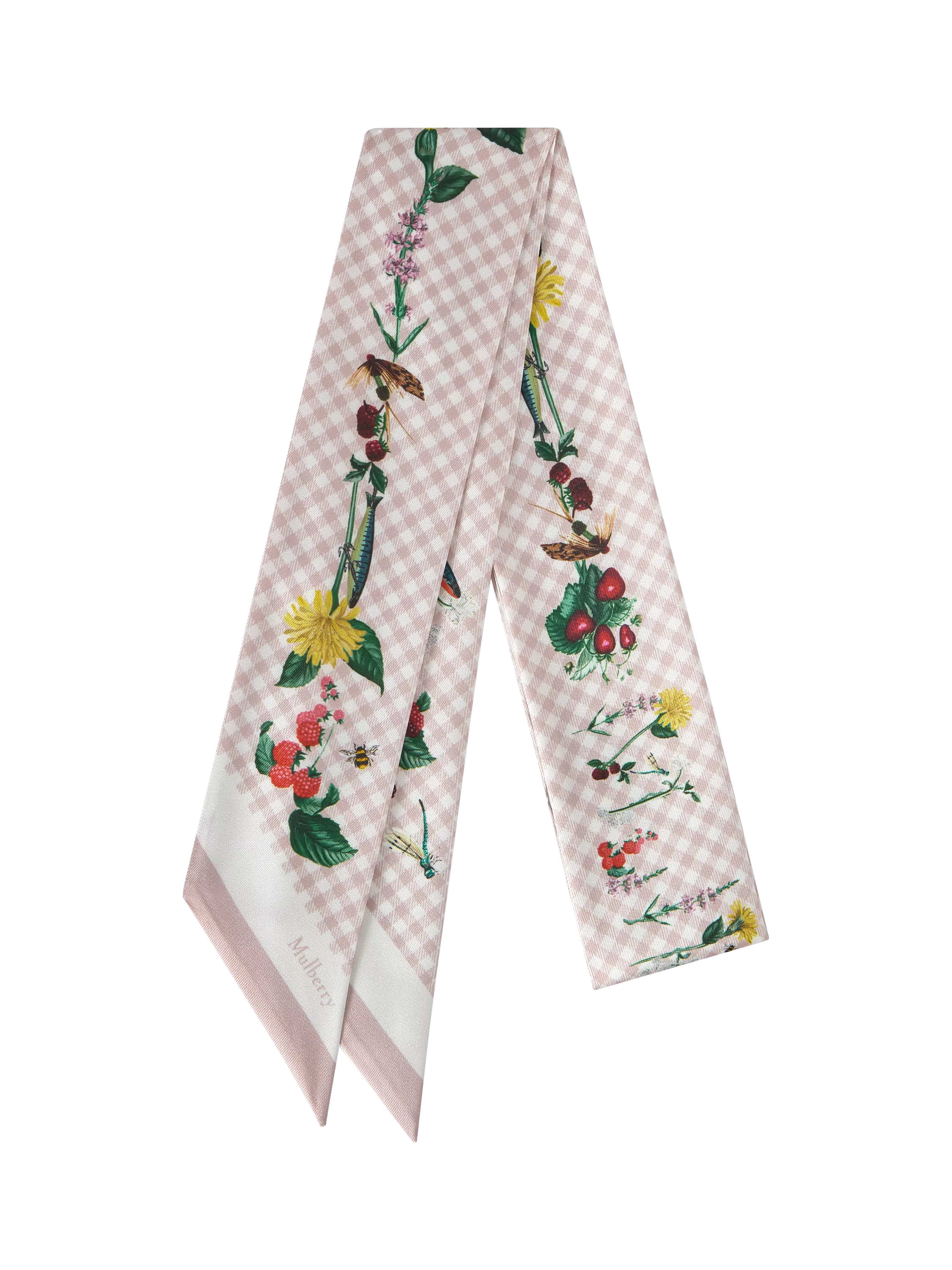 Mulberry Riverside Floral Skinny Scarf
