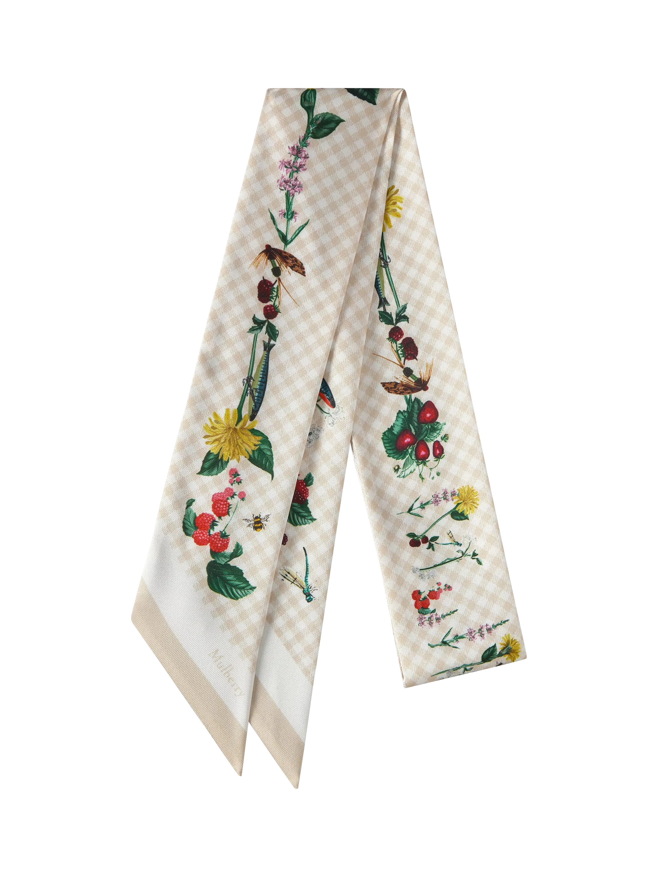 Mulberry Riverside Floral Skinny Scarf