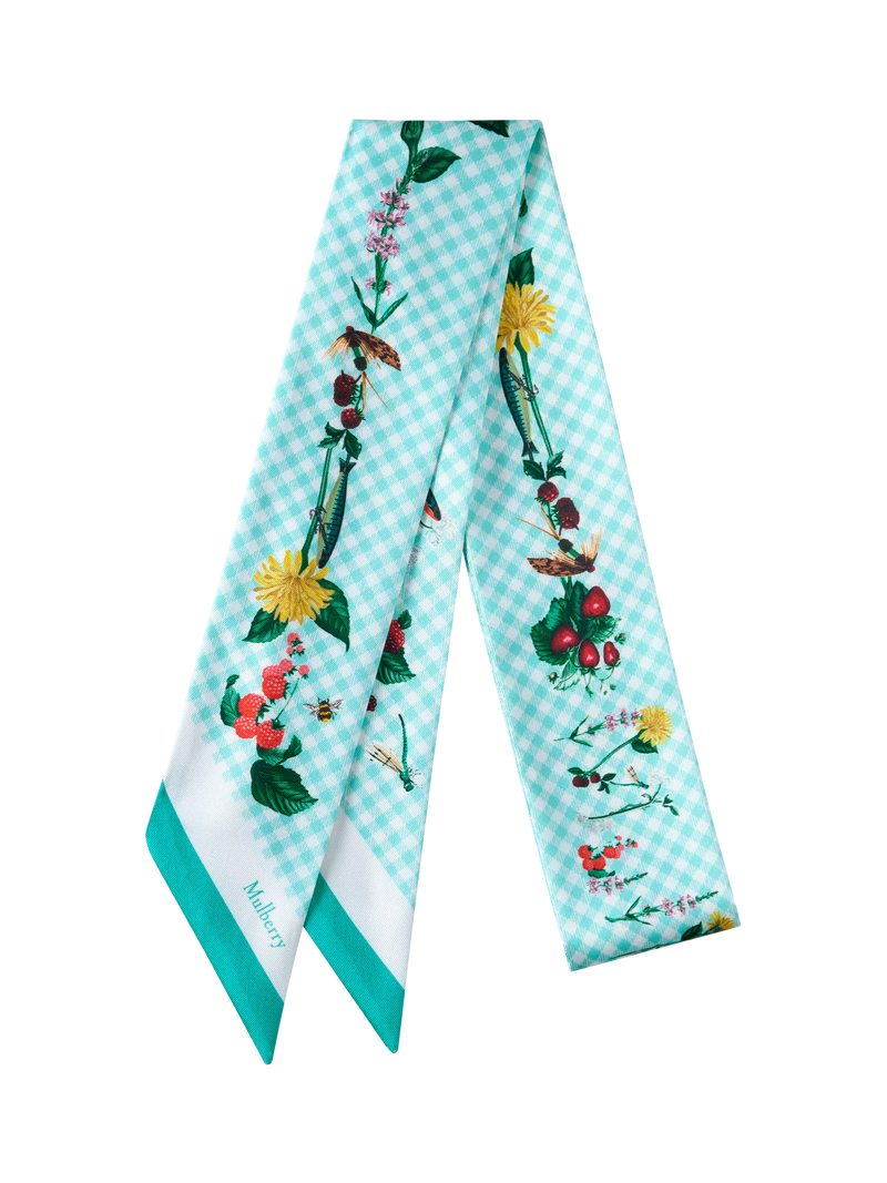 Mulberry Riverside Floral Skinny Scarf