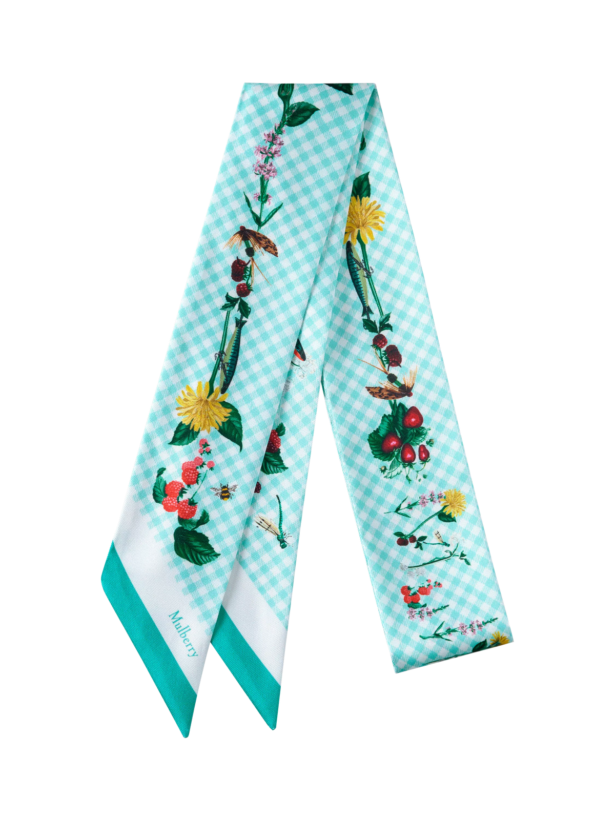 Mulberry Riverside Floral Skinny Scarf