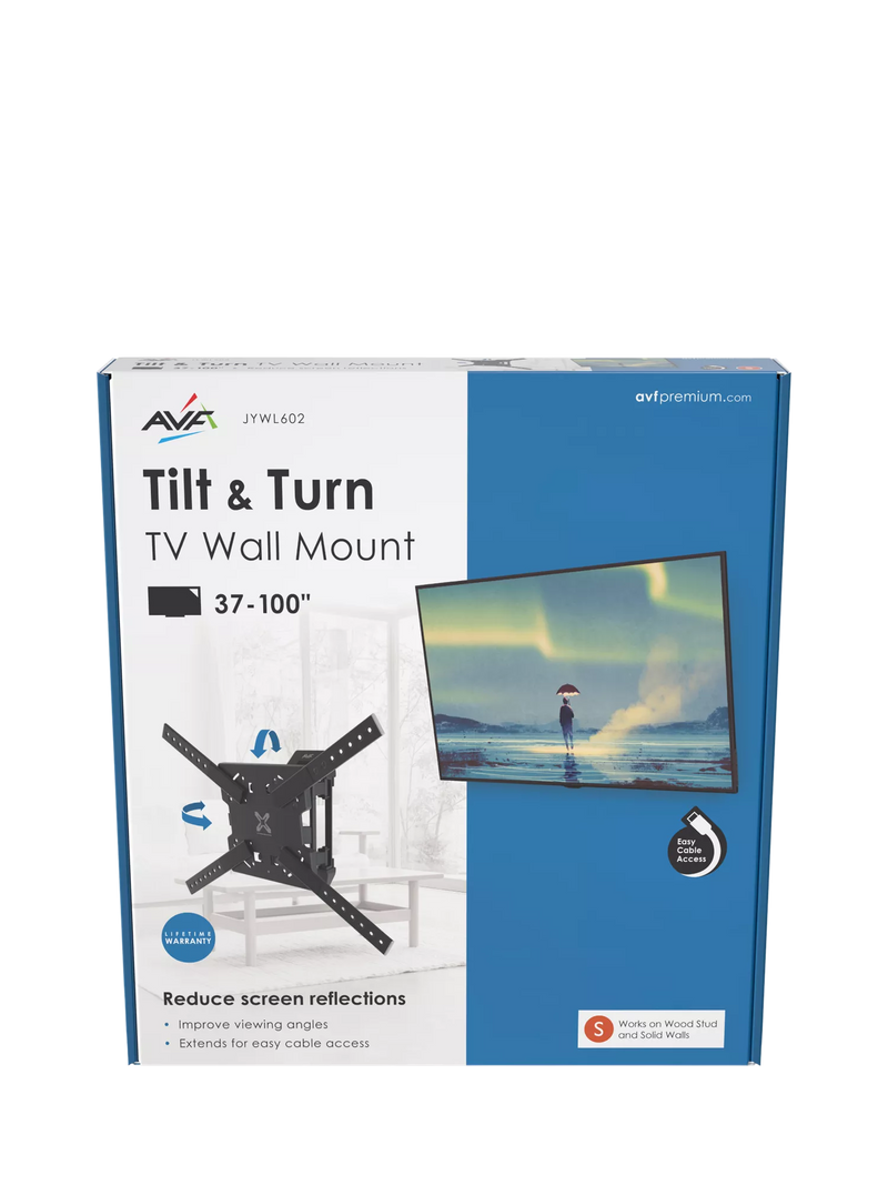 AVF tilt and turn TV wall mount for TVs up to 100 inches (British brand)