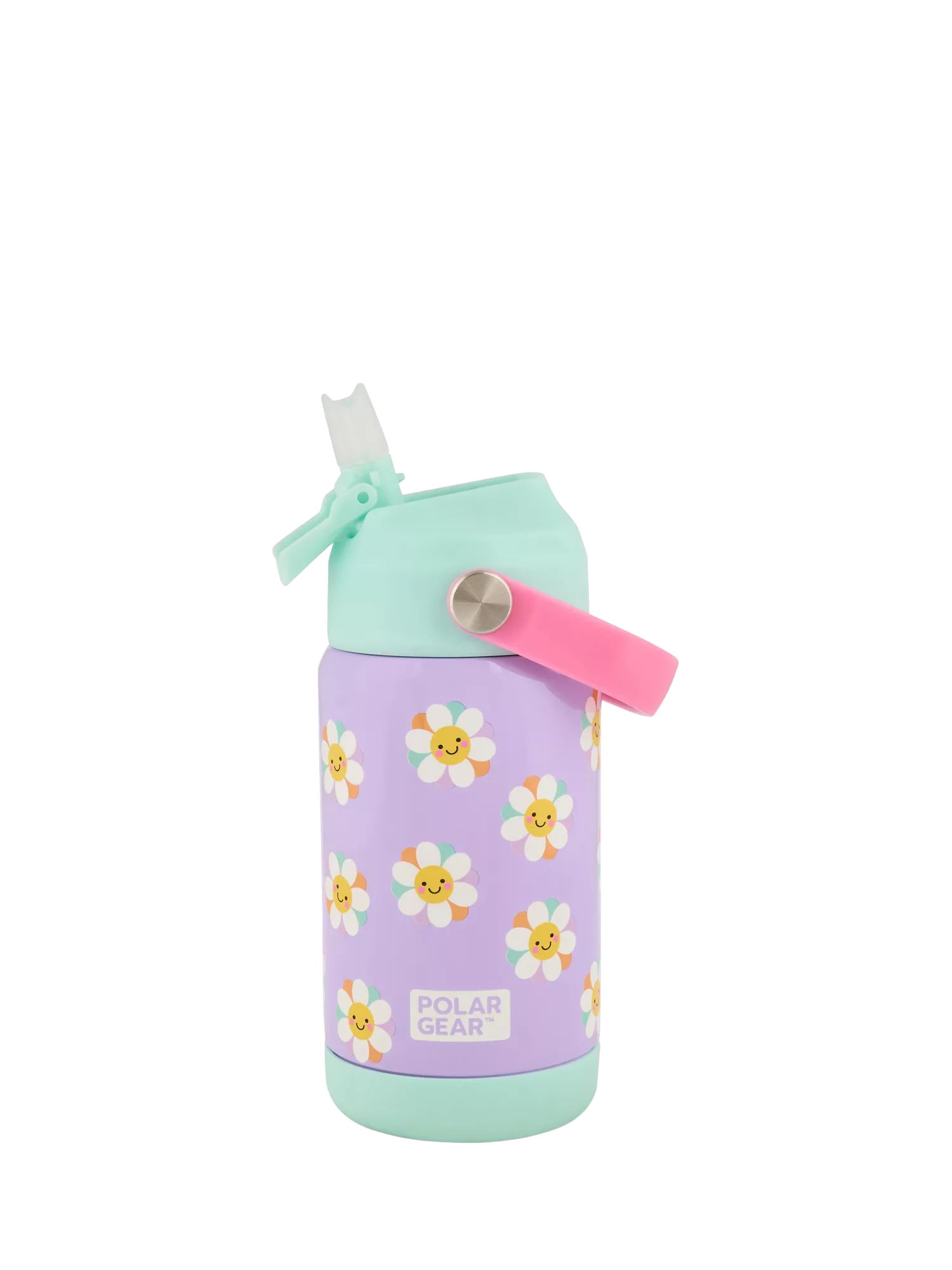 Polar Gear kids daisy drinks bottle 370ml lilac mint, imported from the UK
