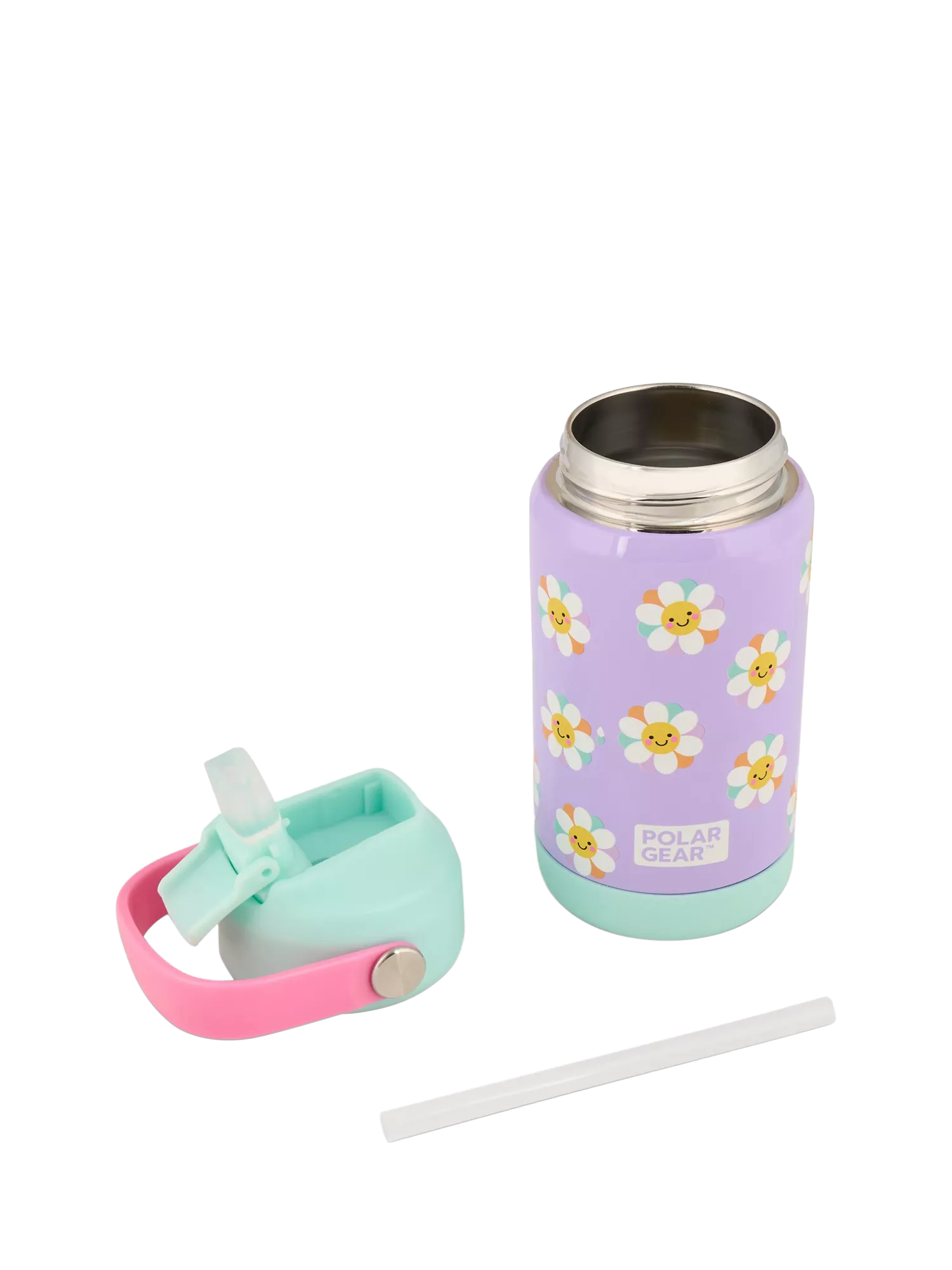 Polar Gear kids daisy drinks bottle 370ml lilac mint, imported from the UK