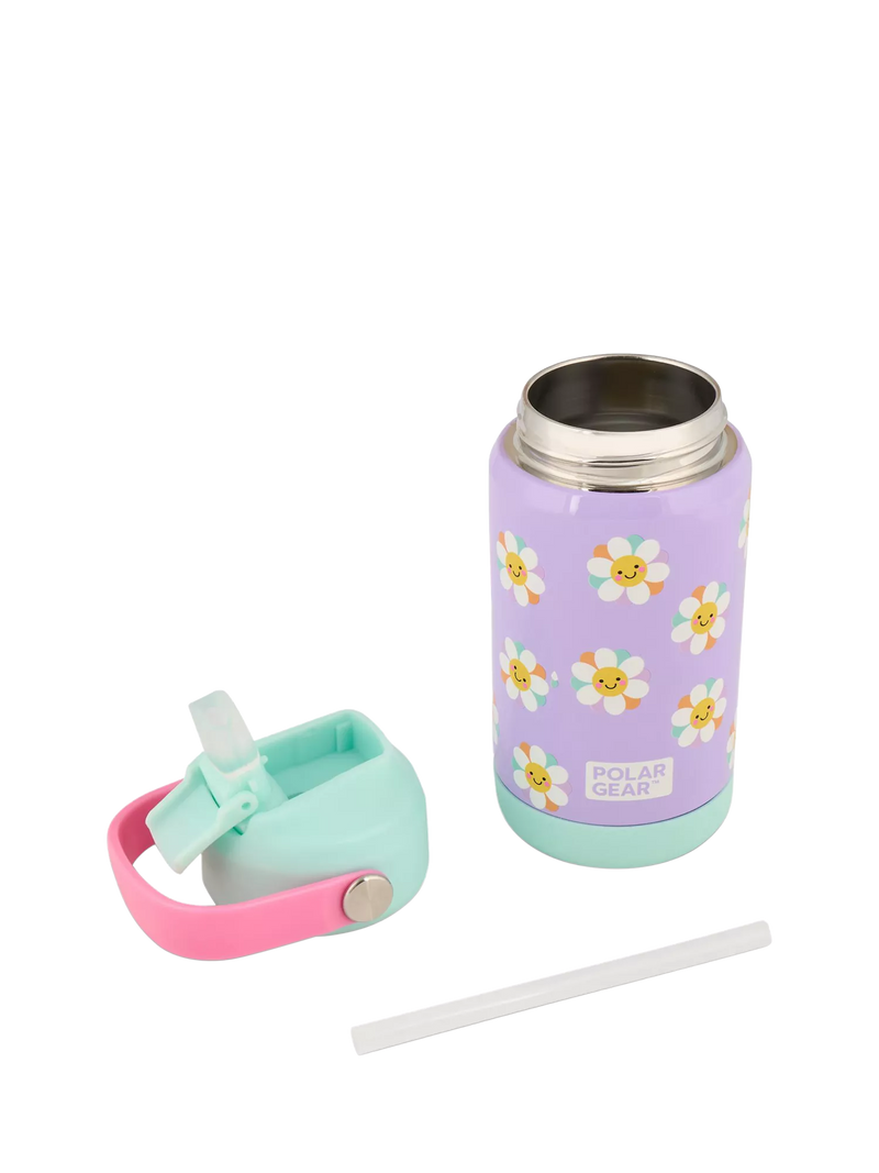 Polar Gear kids daisy drinks bottle 370ml lilac mint, imported from the UK