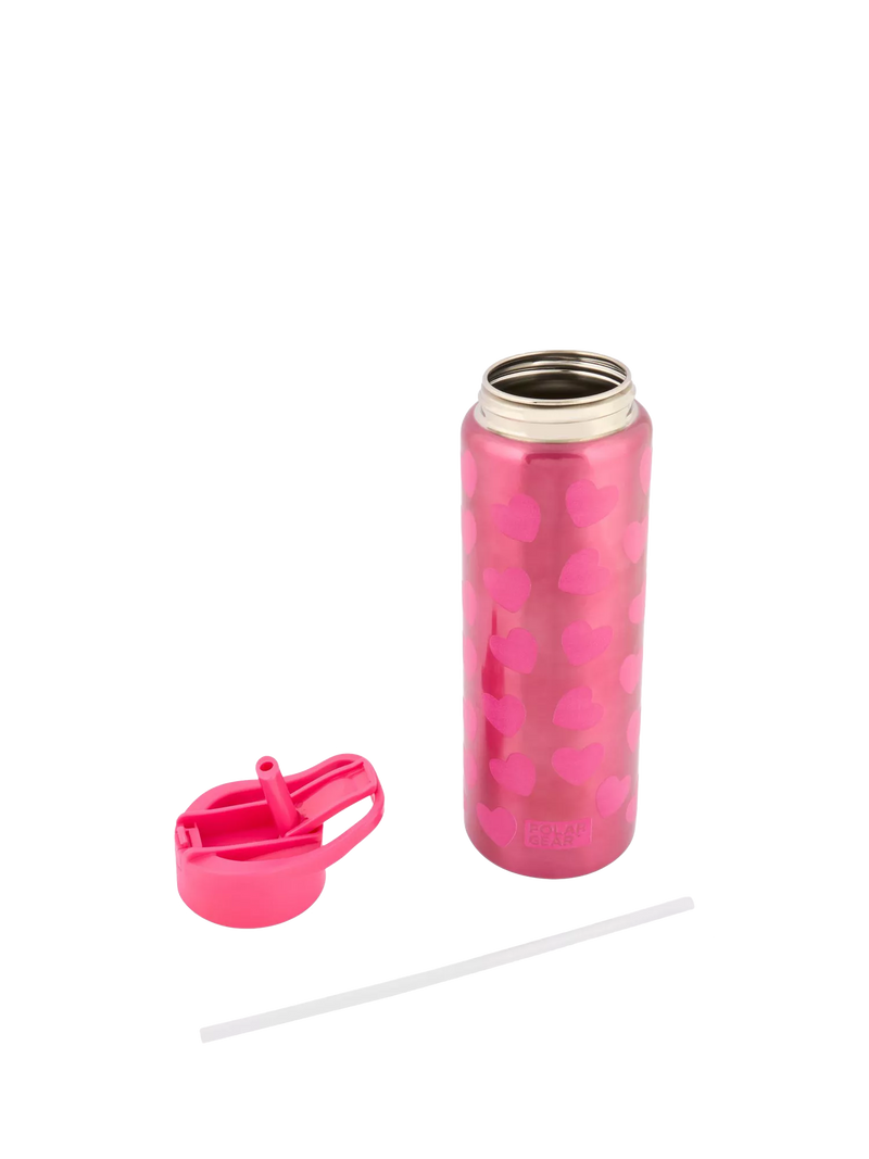 Polar Gear kids' heart drinks bottle 750ml rose, imported from the UK