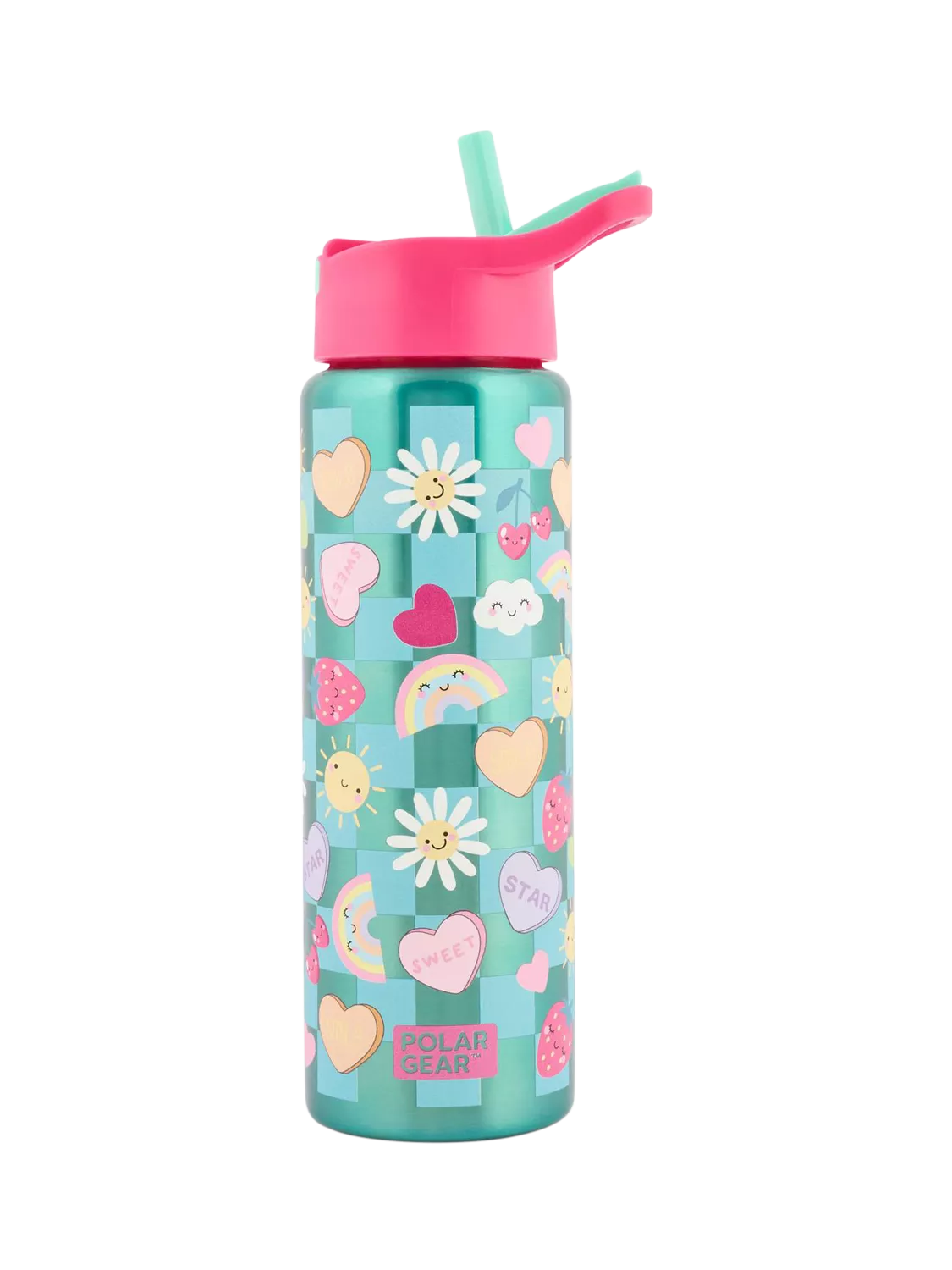 Polar Gear kids strawberry drinks bottle 750ml teal - British product