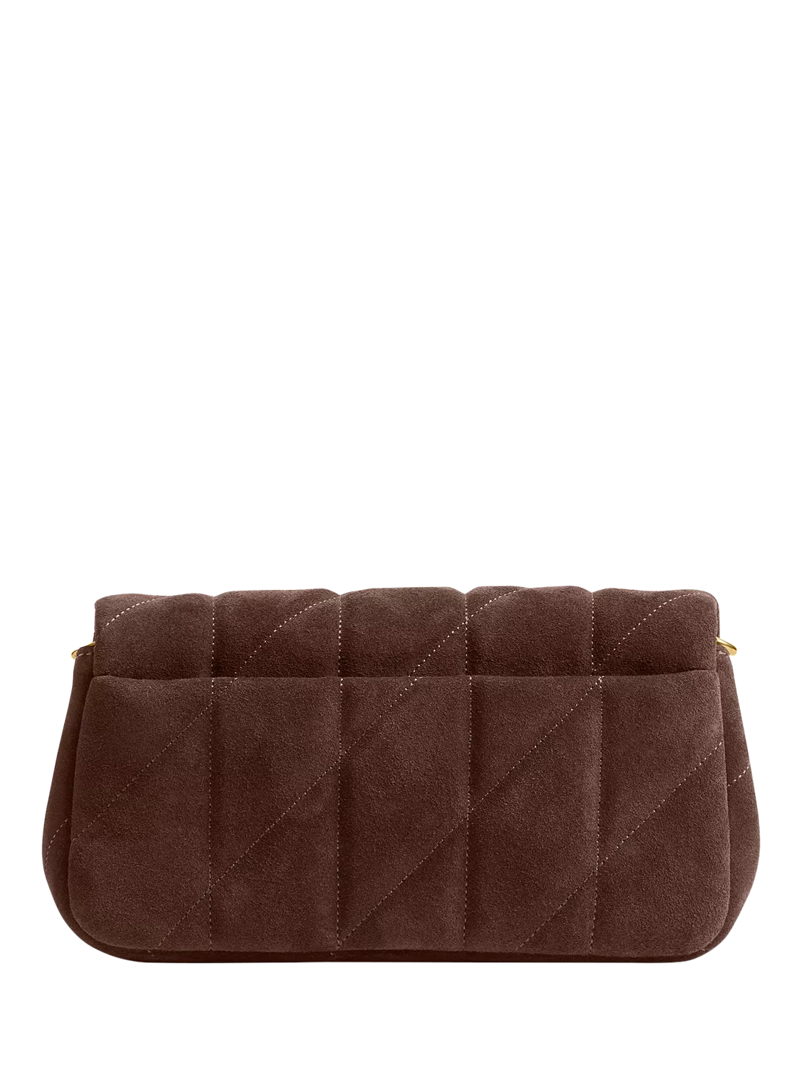 Coach quilted suede crossbody bag Dark Chocolate (British brand)