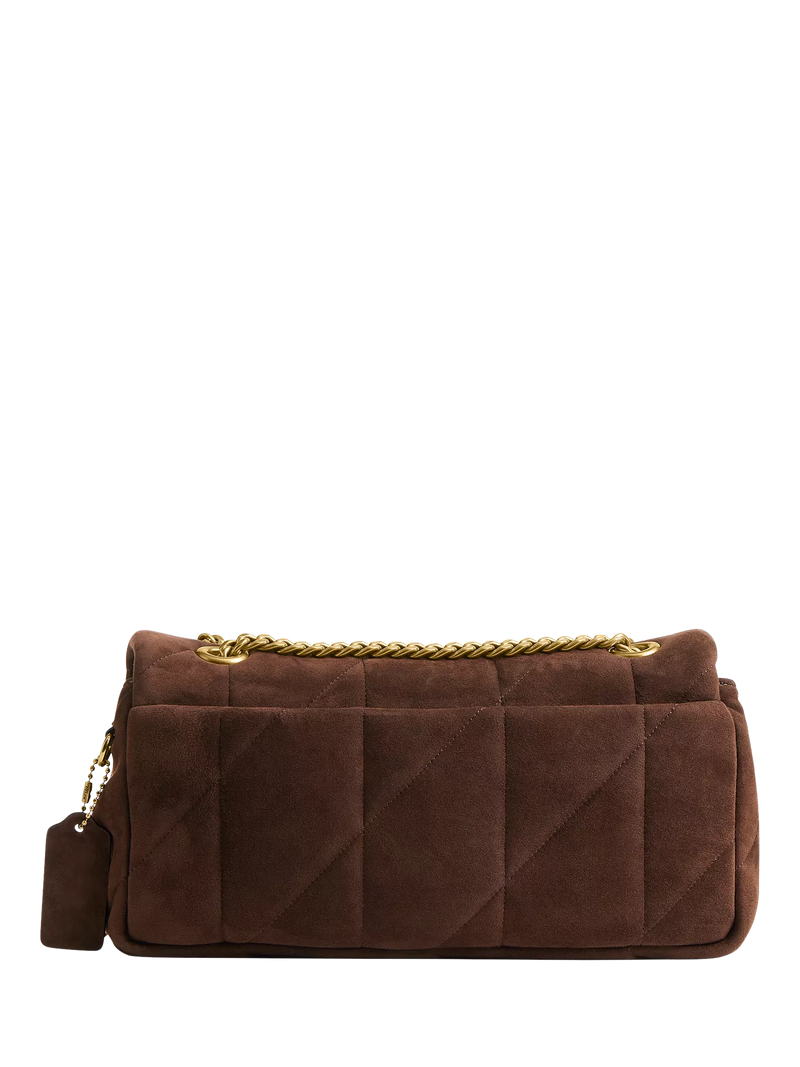 Coach Tabby 26 quilted suede shoulder bag dark chocolate, imported from the UK