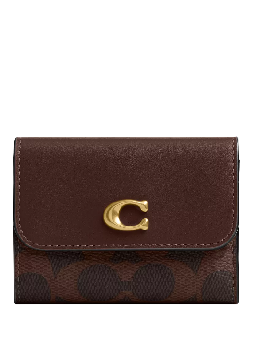 Coach leather card holder wallet in Maple, UK version