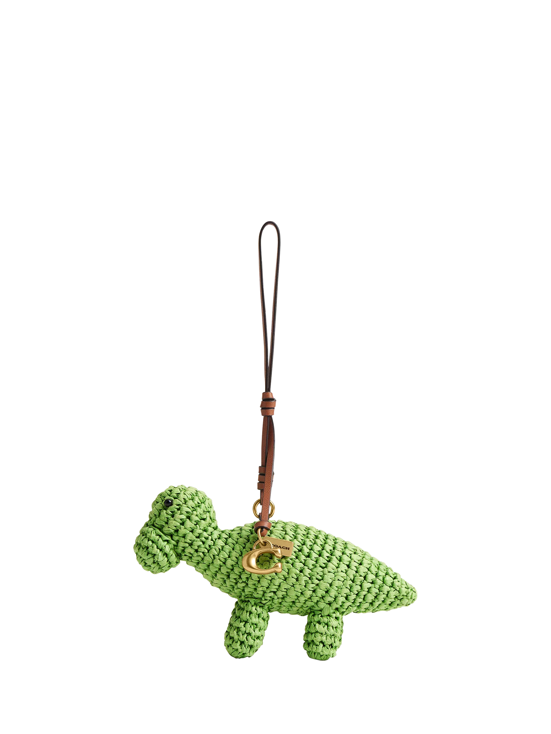Coach straw Dino bag charm W13.4x9.5cm, UK version