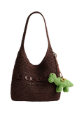 Coach straw Dino bag charm W13.4x9.5cm, UK version