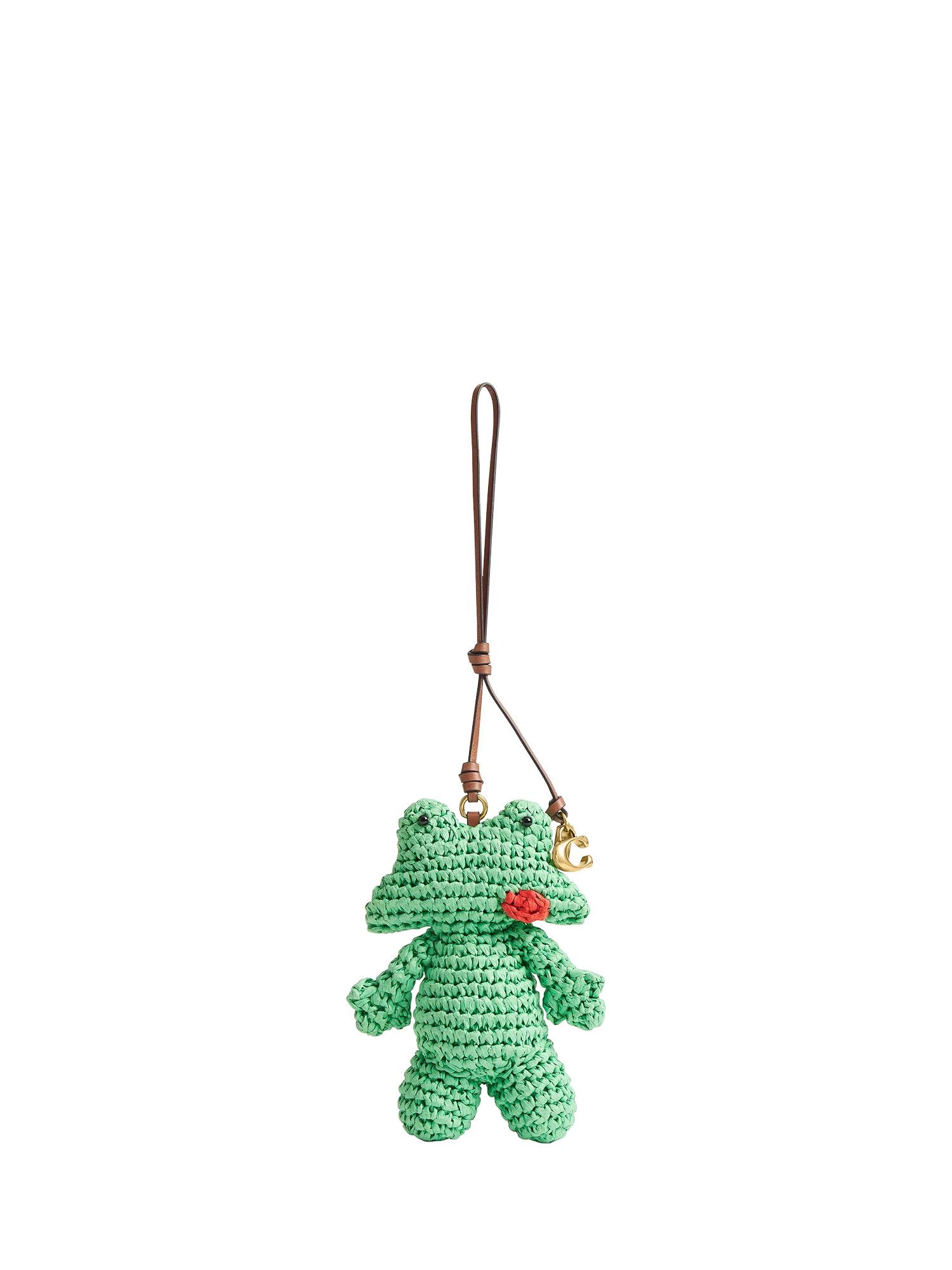 Coach woven frog bag charm multi - British product