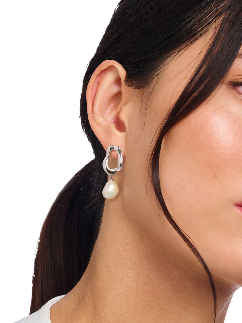 Thomas Sabo freshwater pearl drop earrings 14x35mm - British product