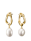Thomas Sabo gold-plated pearl drop earrings, imported from the UK