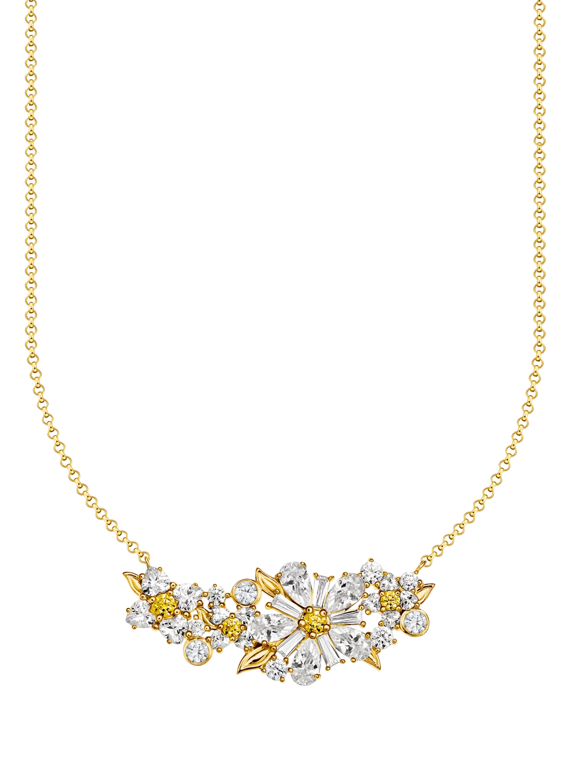 Thomas Sabo crystal flower beaded chain necklace 40-45cm, imported from the UK