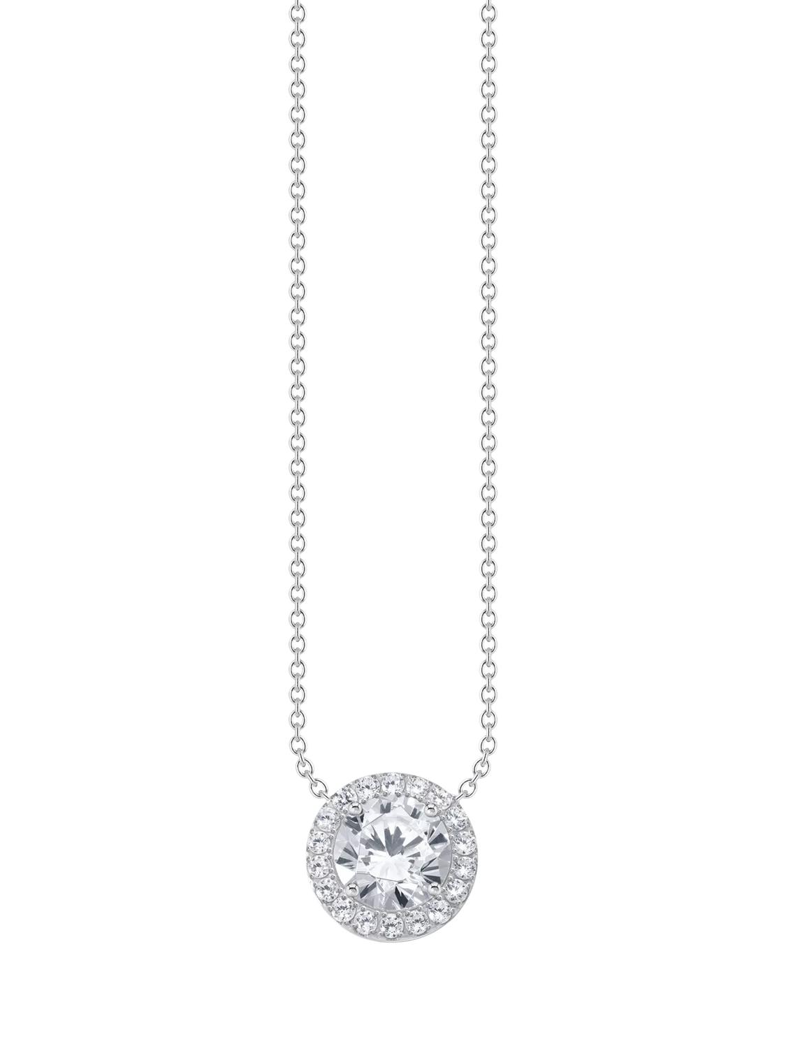 Thomas Sabo cubic zirconia pendant necklace silver, imported from the UK
