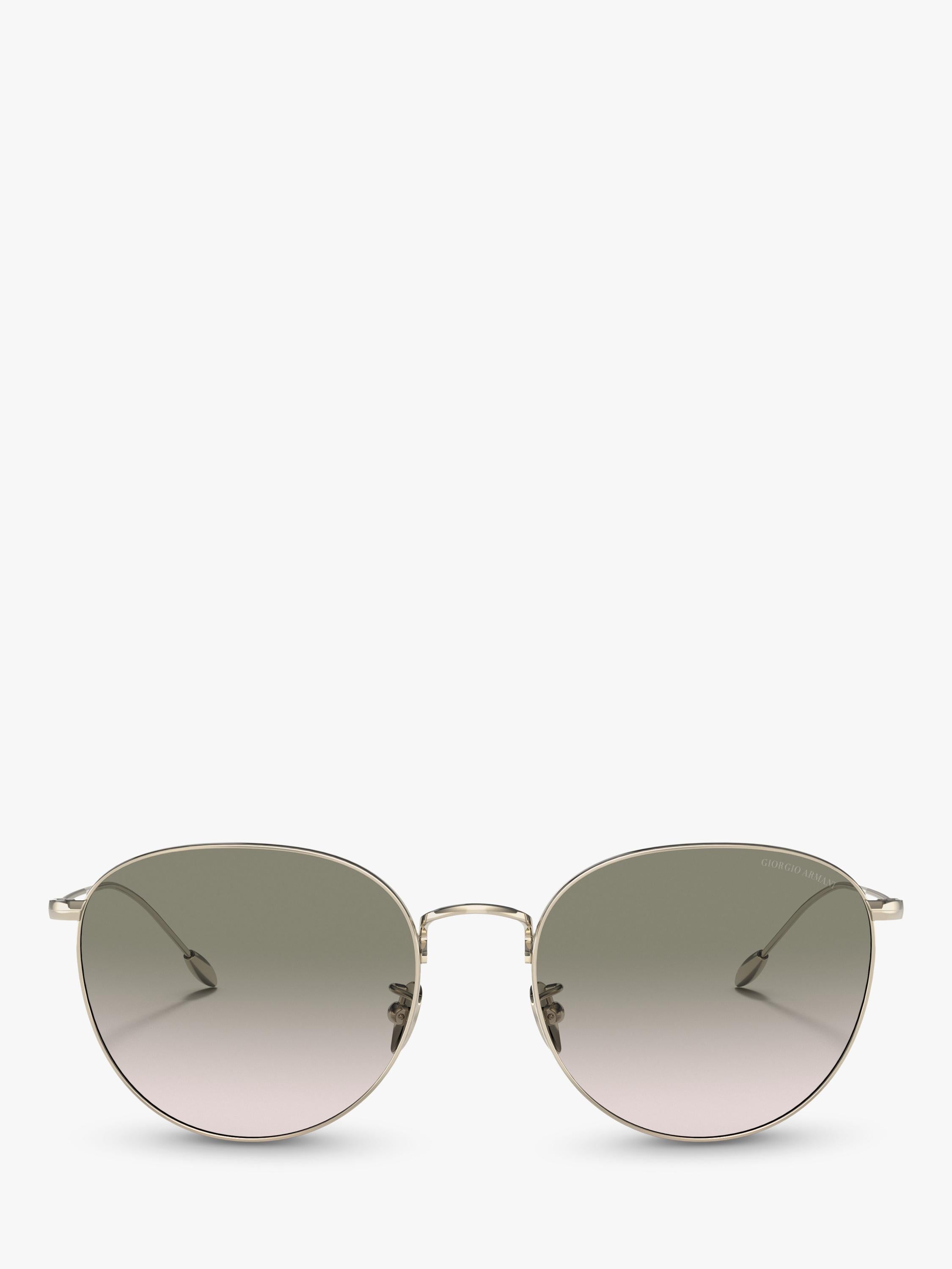Giorgio Armani women's oval gradient sunglasses pale gold green, imported from the UK