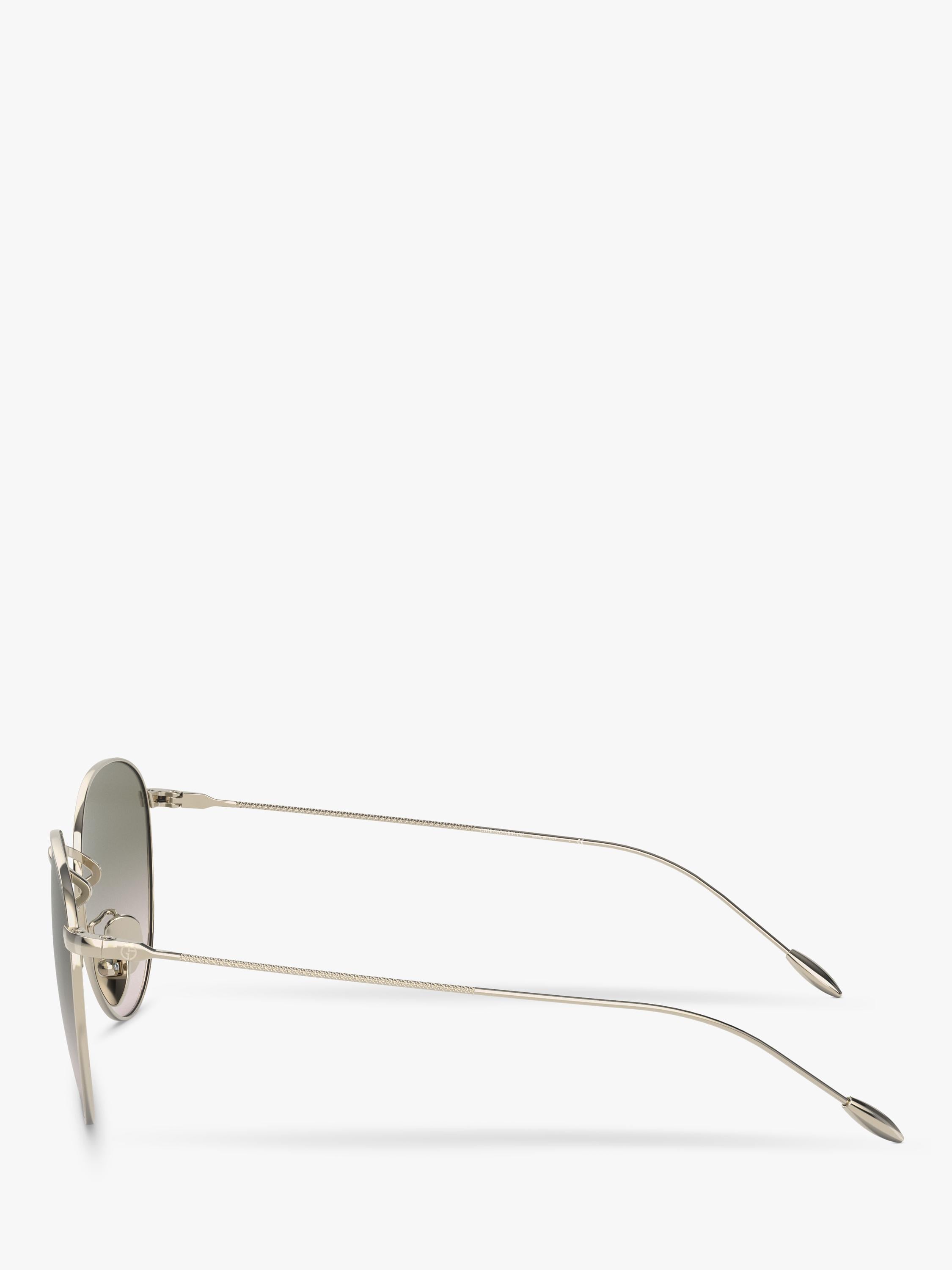 Giorgio Armani women's oval gradient sunglasses pale gold green, imported from the UK