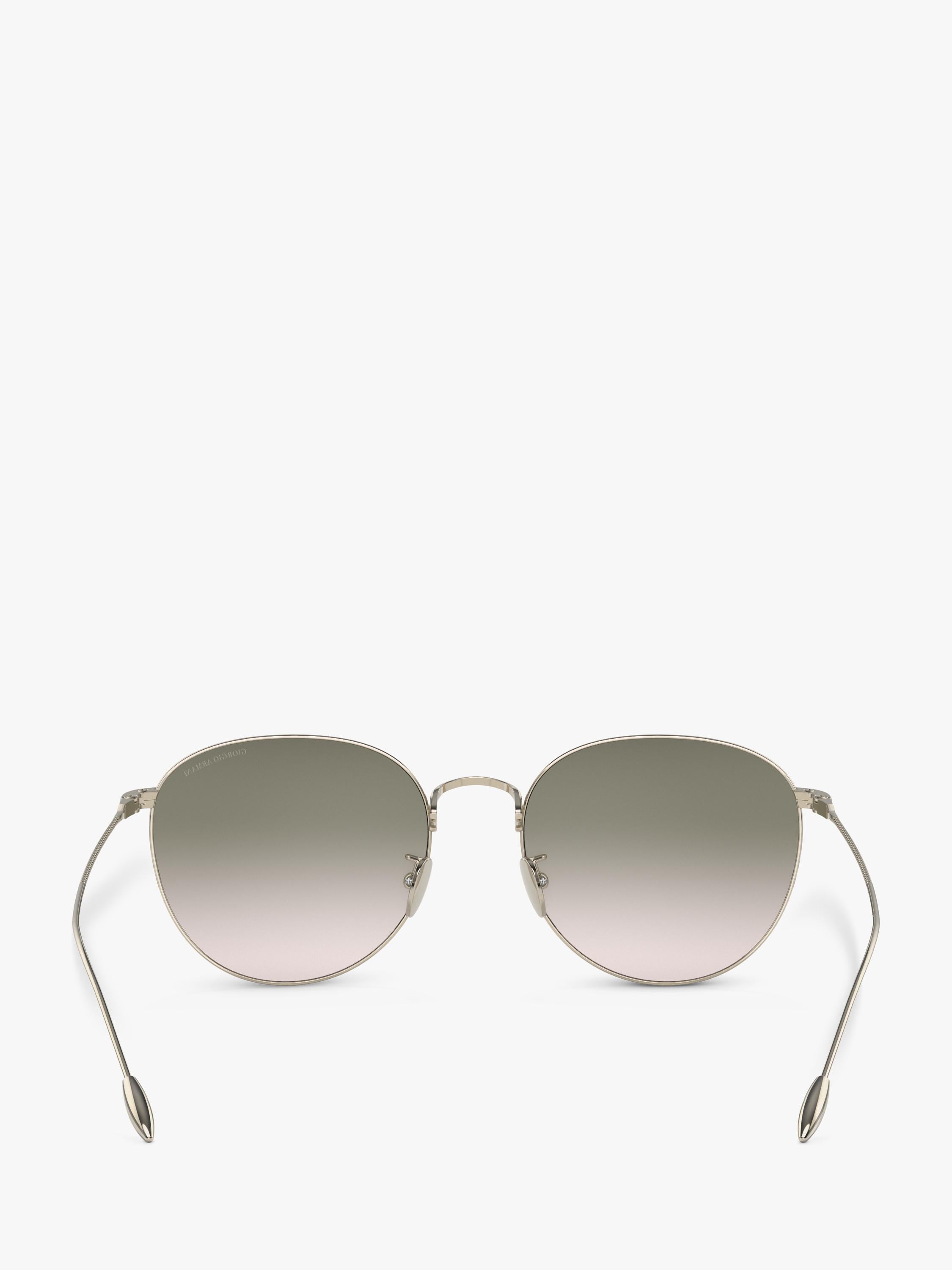 Giorgio Armani women's oval gradient sunglasses pale gold green, imported from the UK