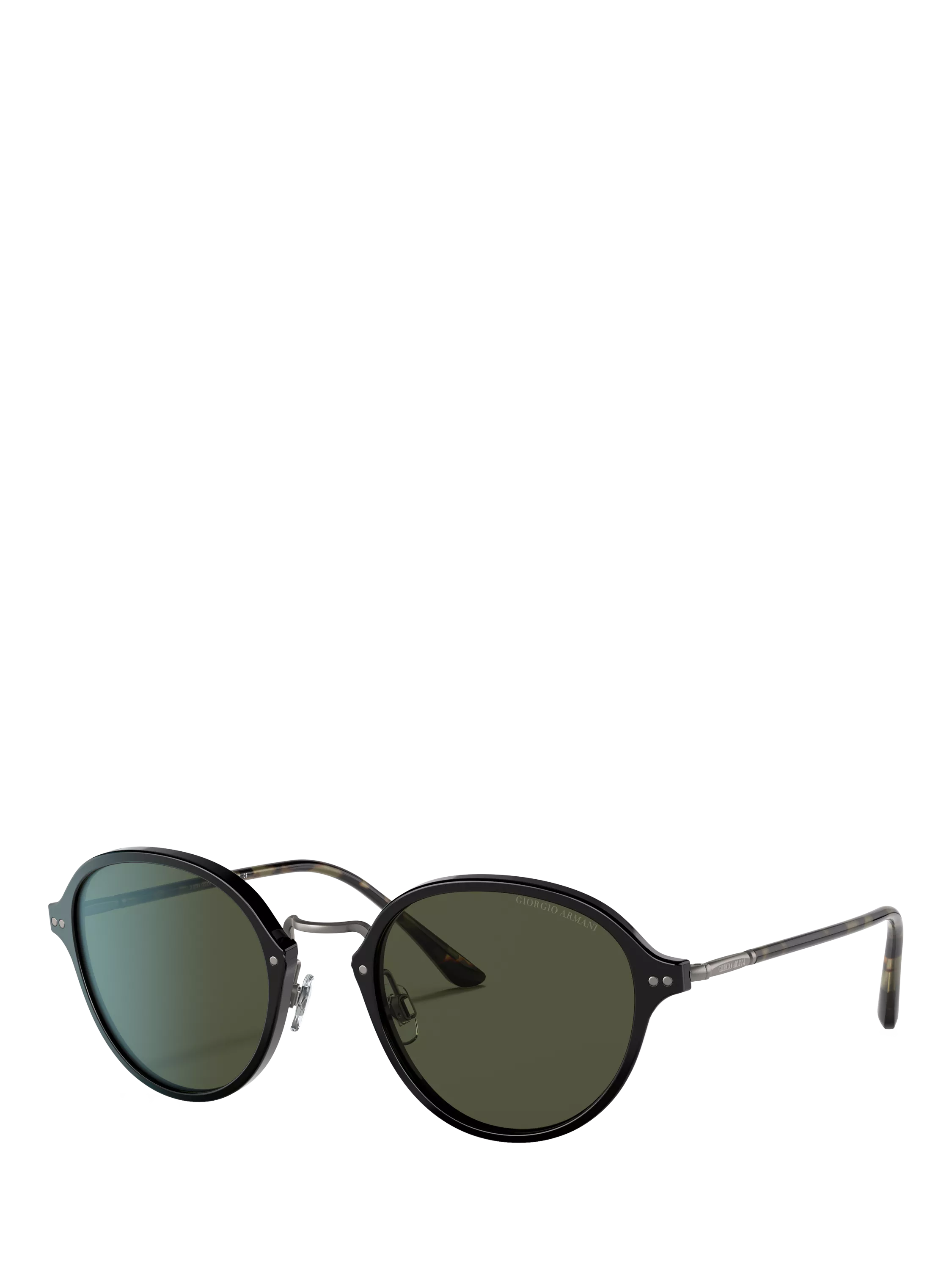 Giorgio Armani oval sunglasses black green British brand