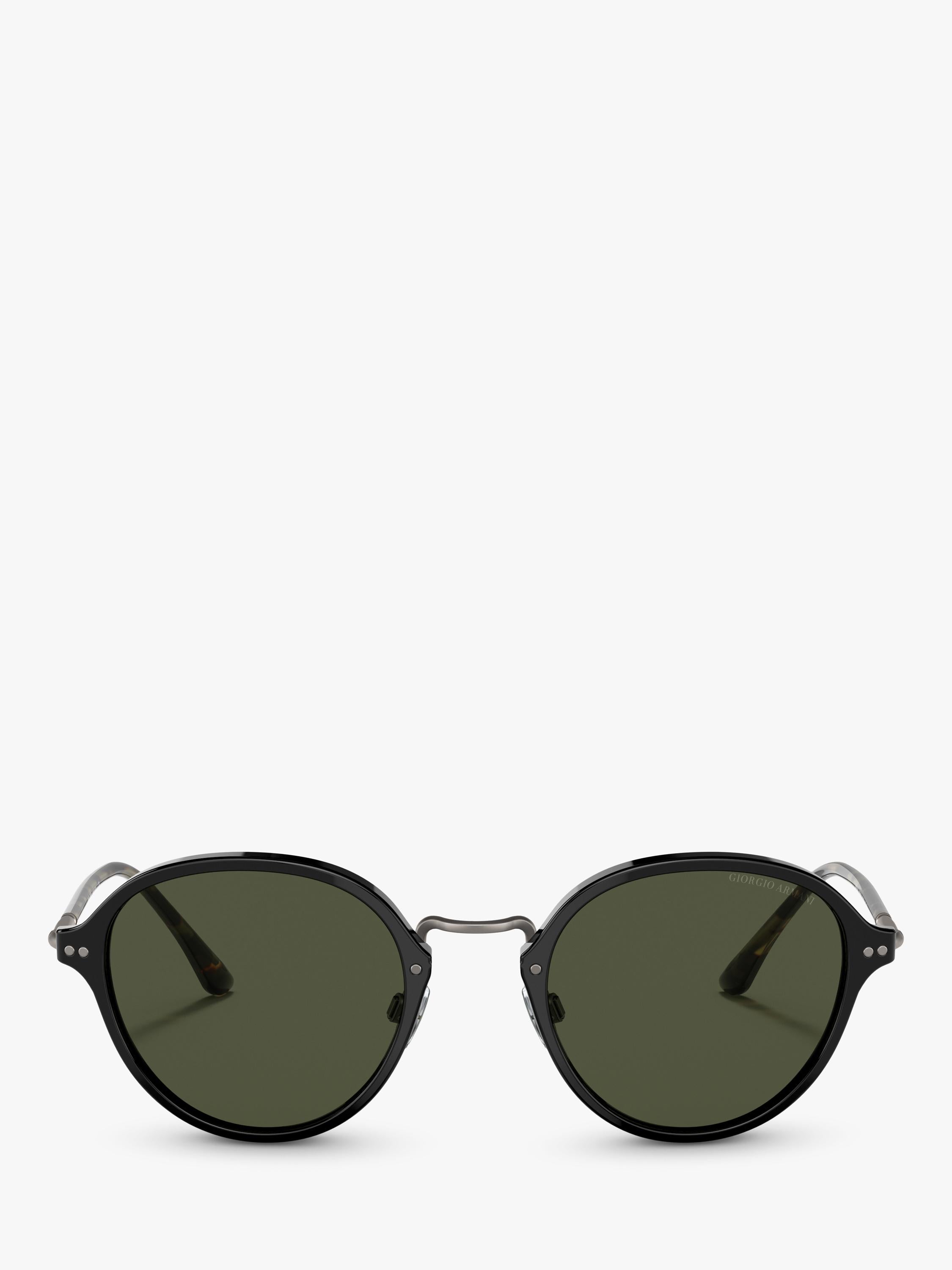 Giorgio Armani oval sunglasses black green British brand