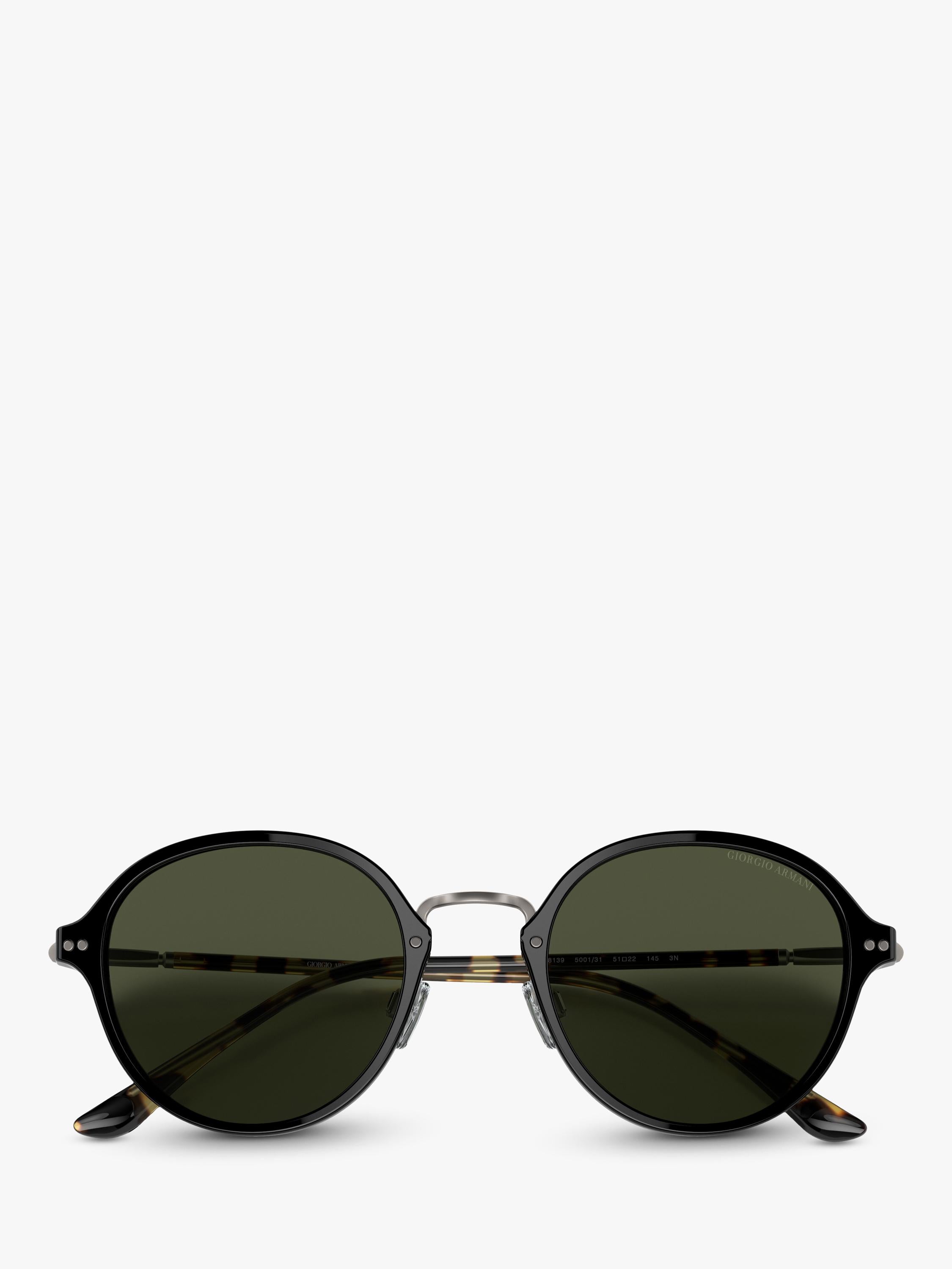 Giorgio Armani oval sunglasses black green British brand