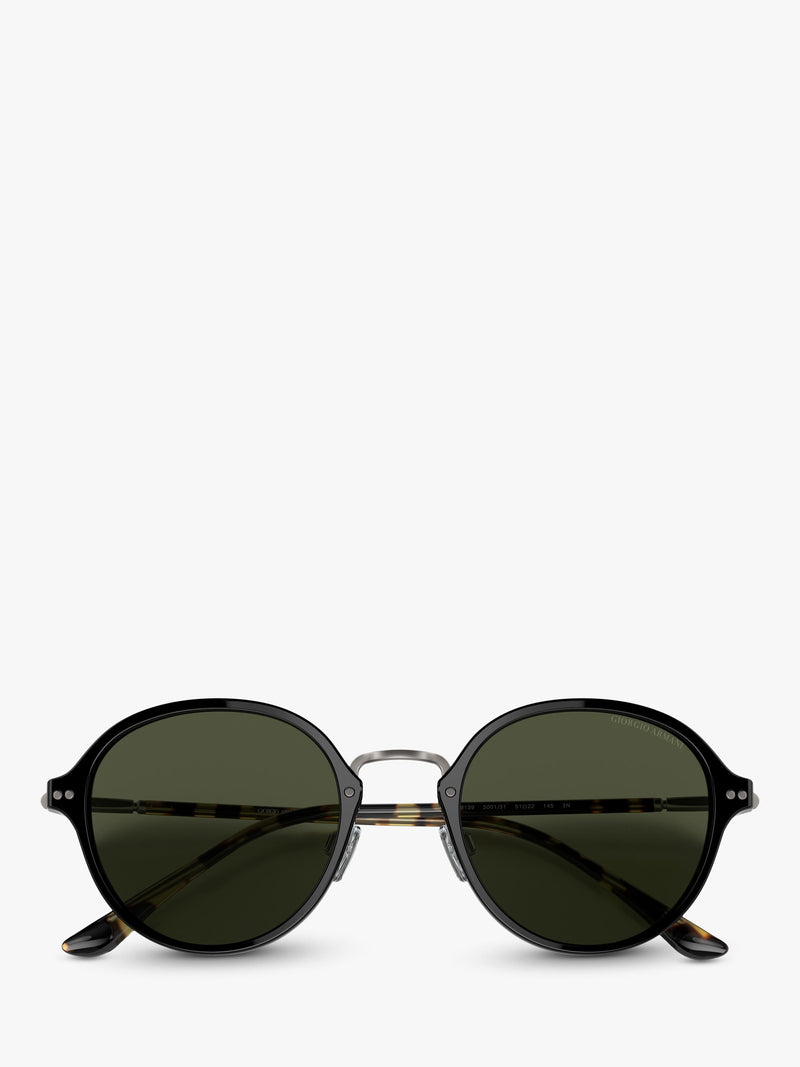 Giorgio Armani oval sunglasses black green British brand