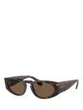 Giorgio Armani AR8216 Men's Rectangular Sunglasses, Havana/Brown