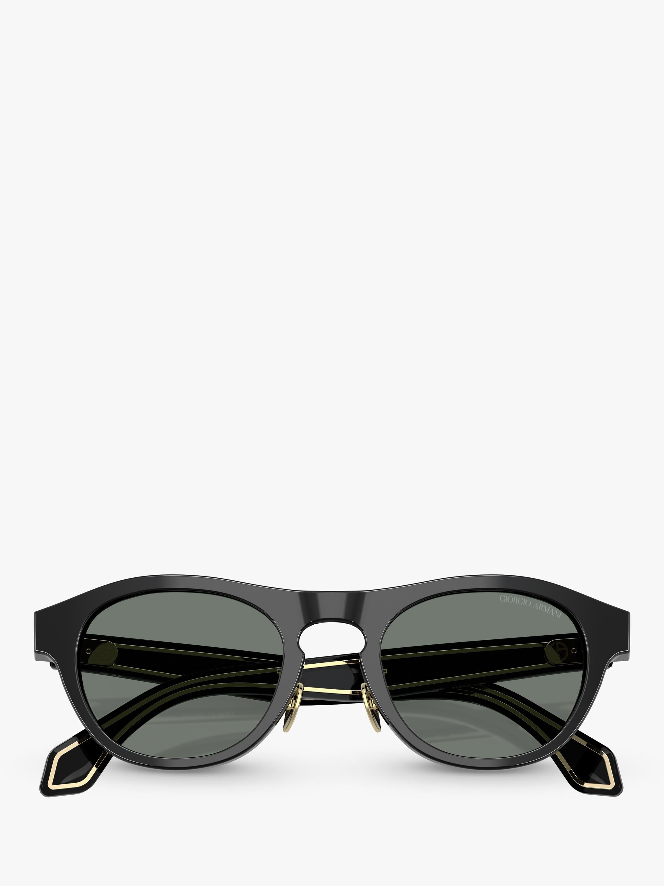 Giorgio Armani oval sunglasses black grey, UK version