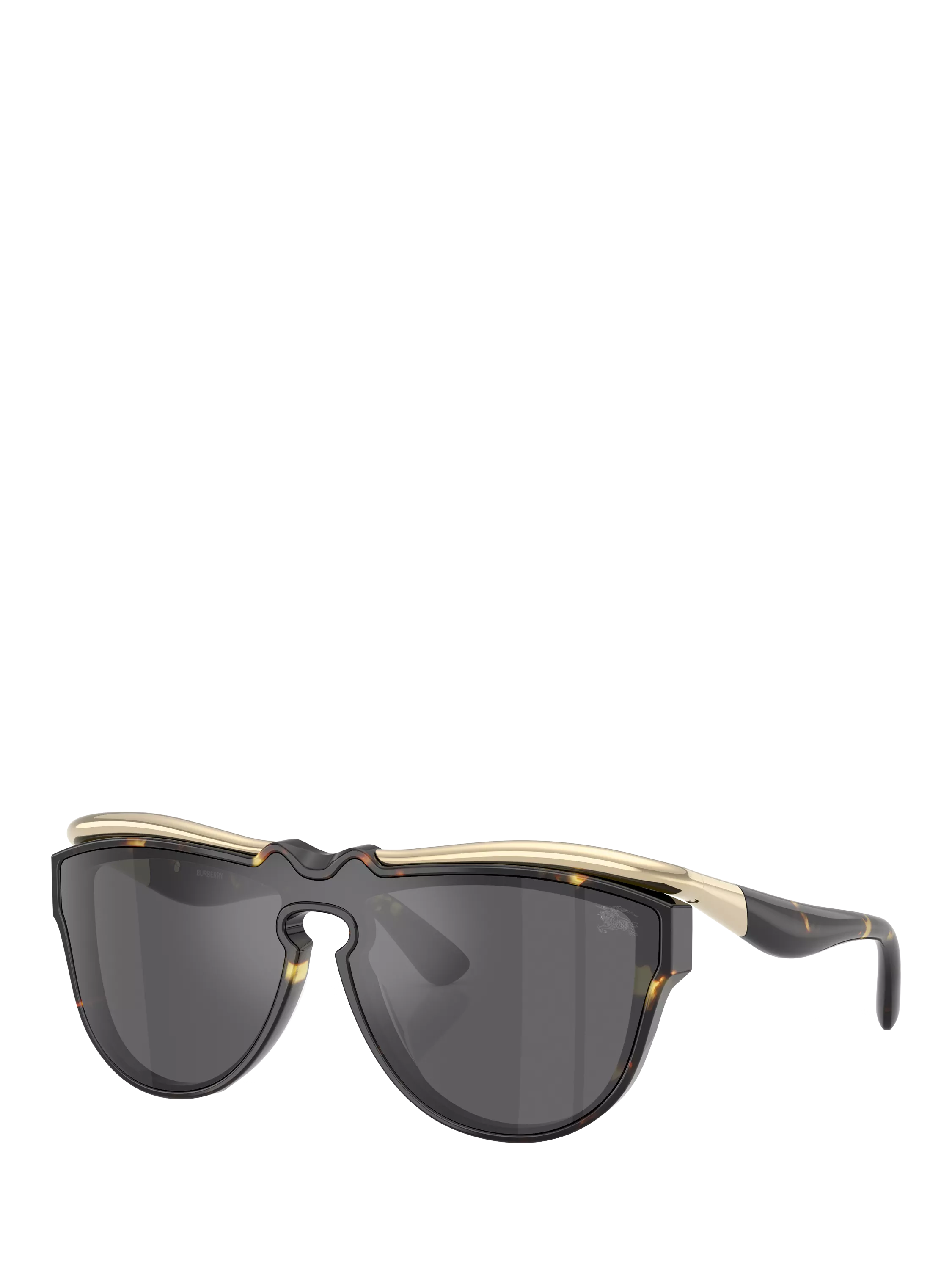 Burberry BE3162U Unisex Oval Sunglasses, Yellow Havana/Grey