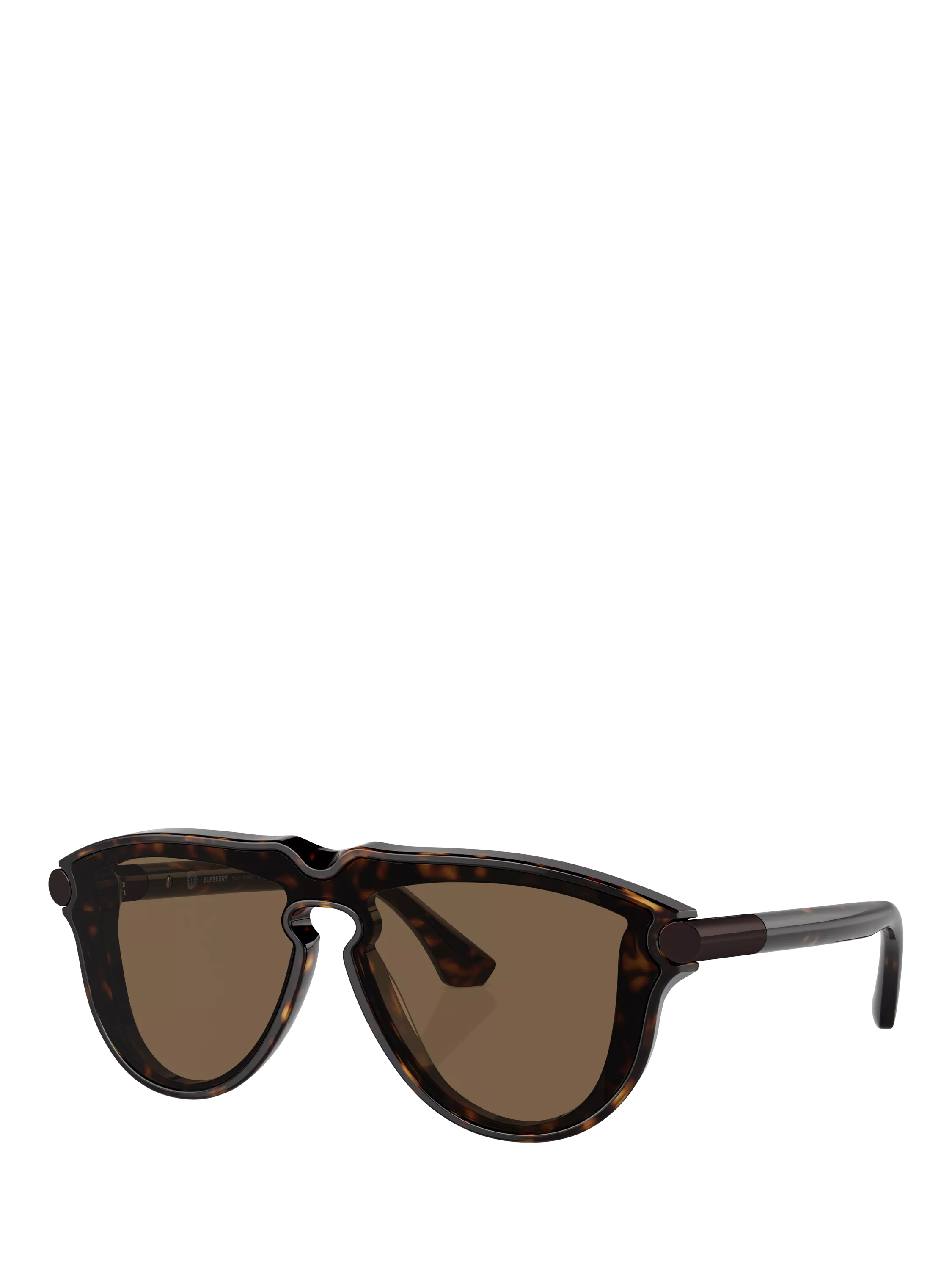 Burberry BE4427 Men's Aviator Sunglasses, Dark Havana/Brown