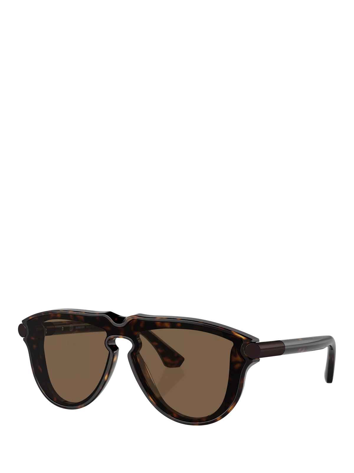 Burberry BE4427 Men's Aviator Sunglasses, Dark Havana/Brown