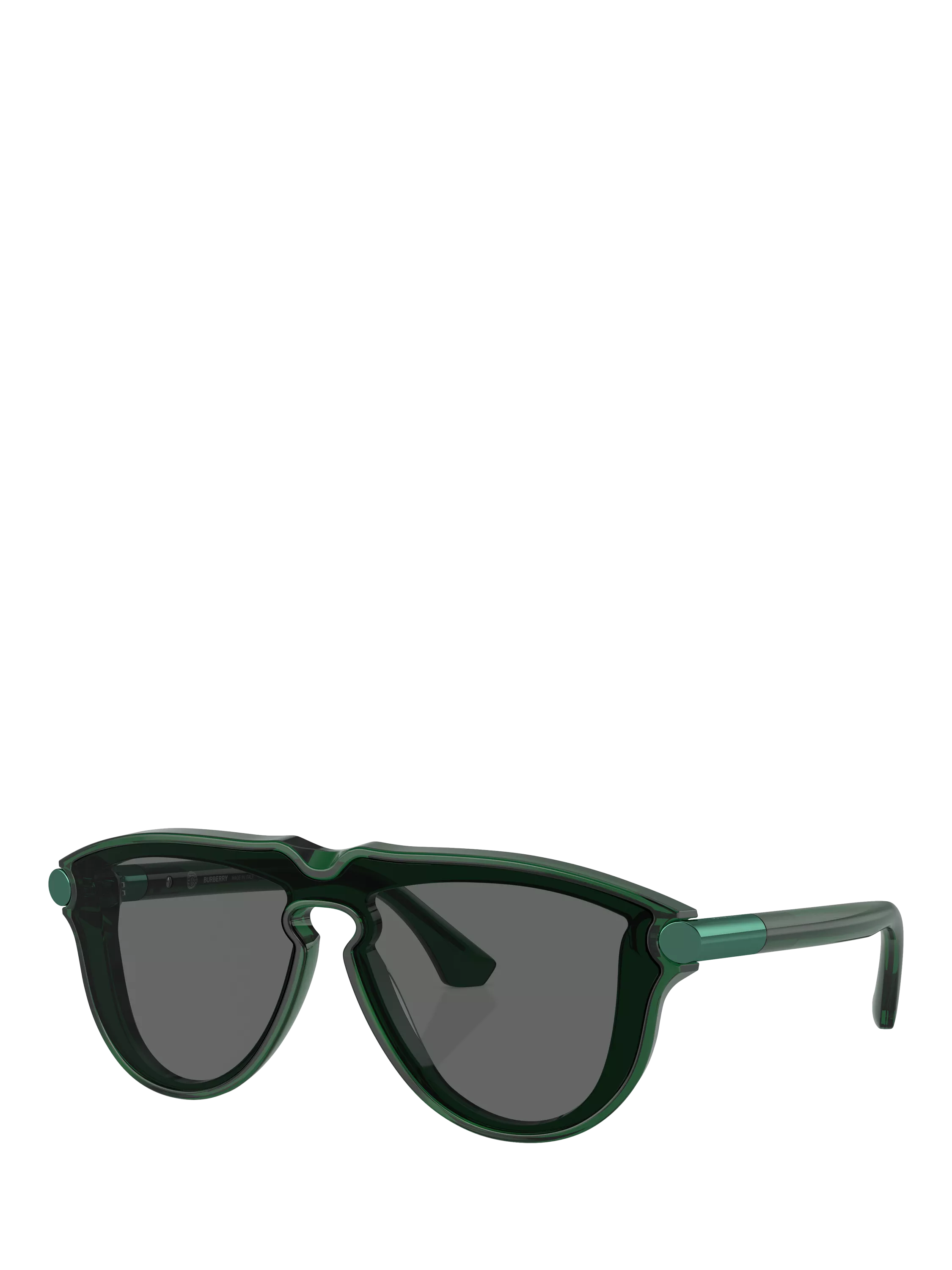 Burberry BE4427 Men's Aviator Sunglasses, Green/Grey
