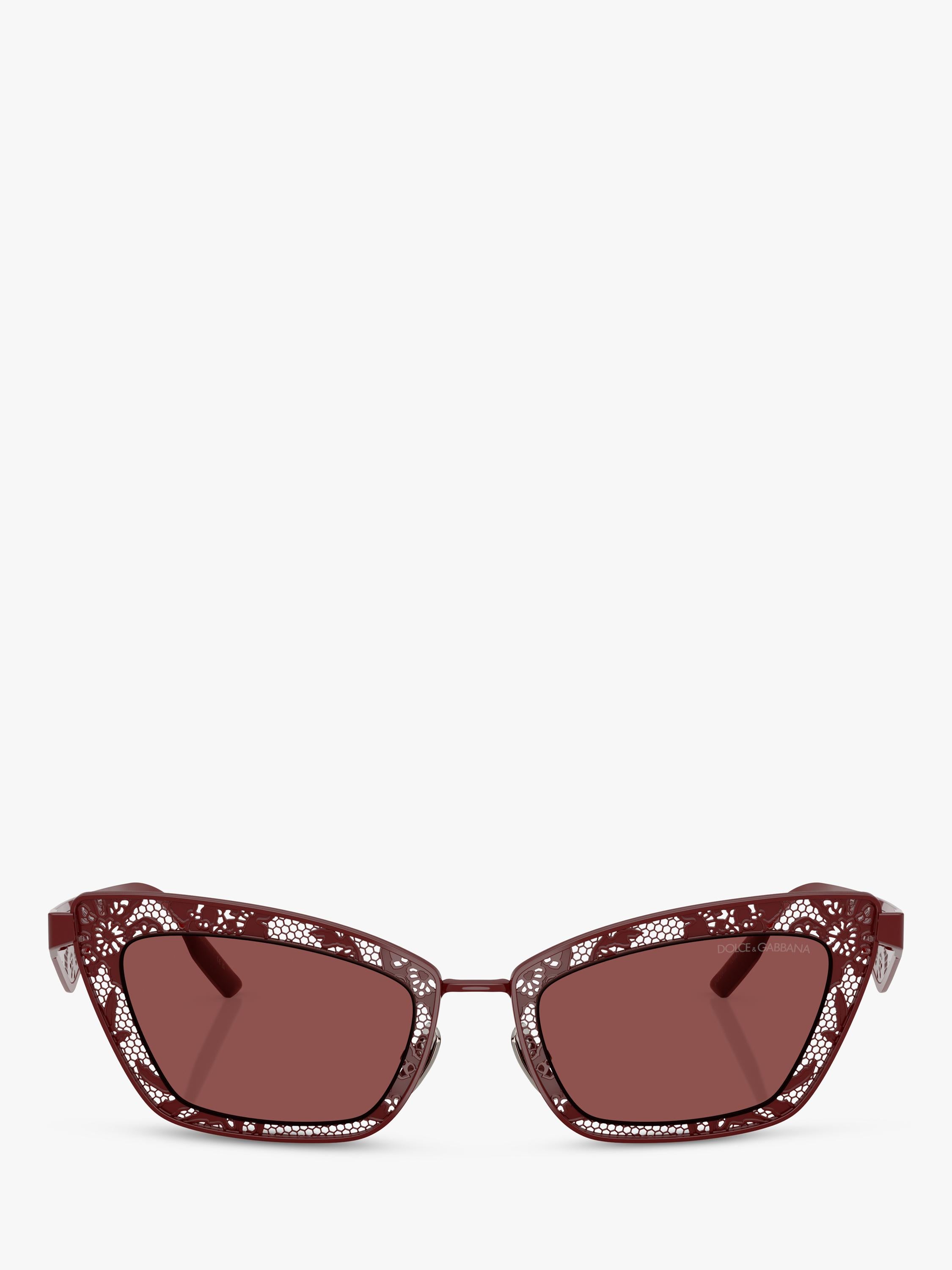 Dolce & Gabbana cat eye sunglasses red metal frame - British product