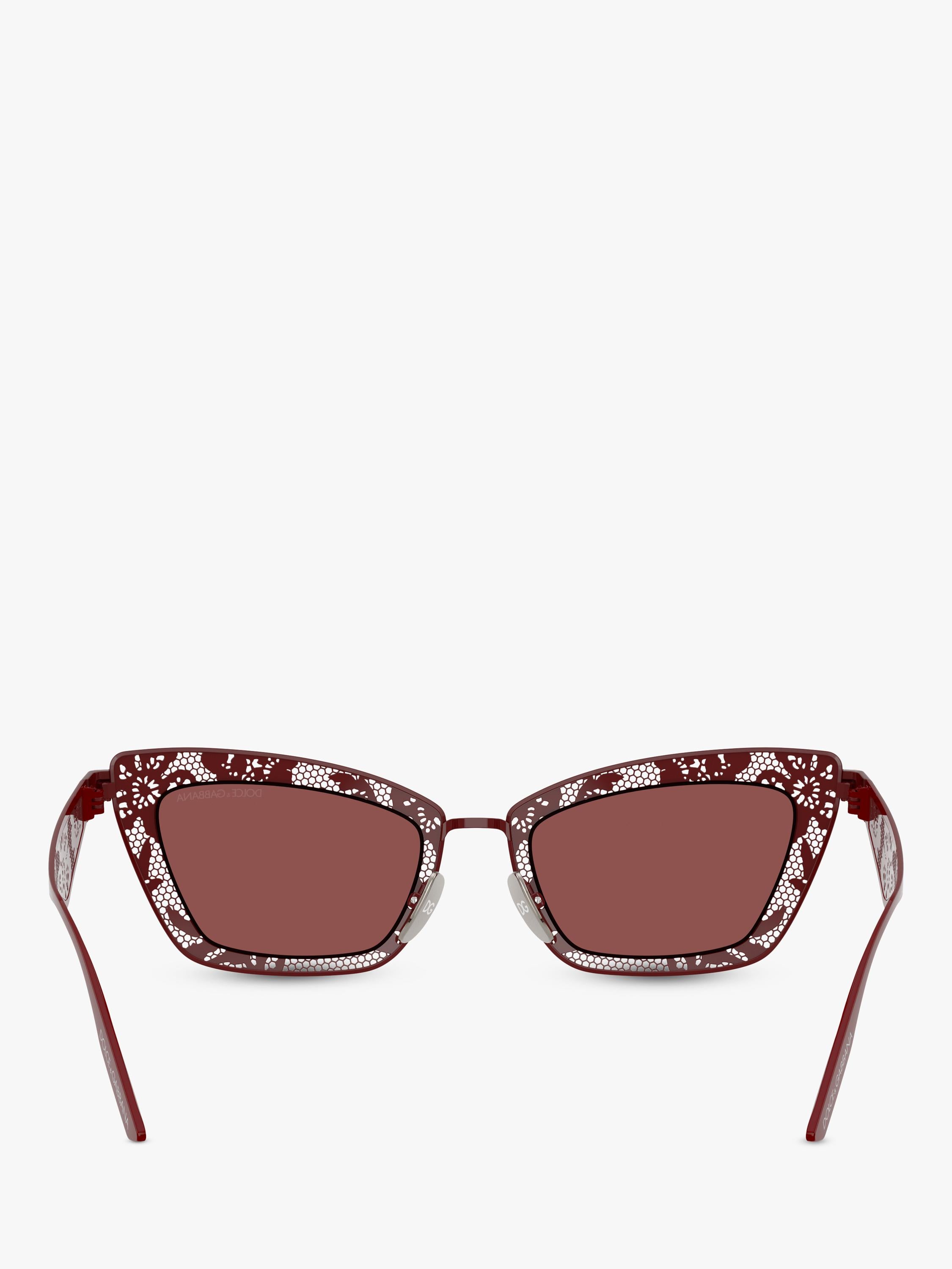 Dolce & Gabbana cat eye sunglasses red metal frame - British product