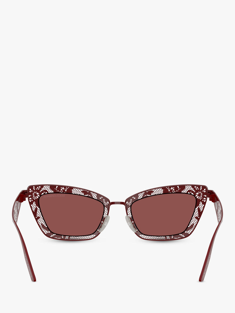 Dolce & Gabbana cat eye sunglasses red metal frame - British product