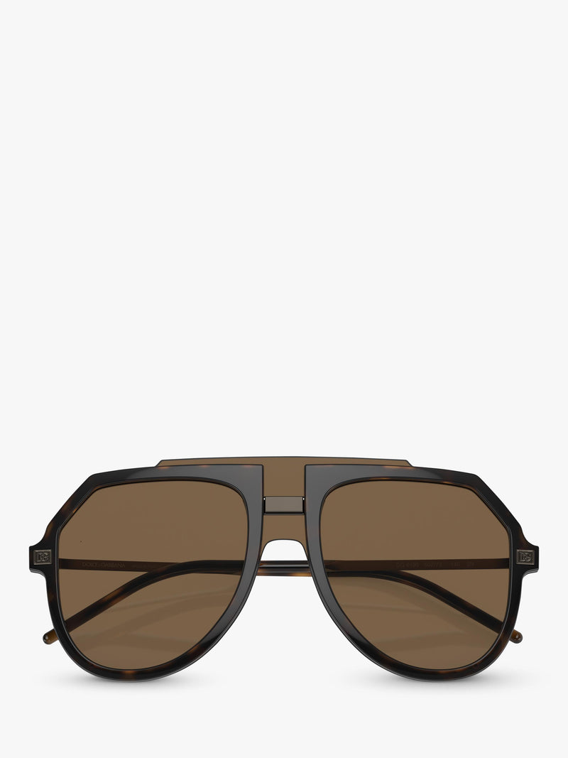Dolce & Gabbana aviator sunglasses brown frame 45mm, imported from the UK