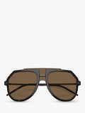 Dolce & Gabbana aviator sunglasses brown frame 45mm, imported from the UK