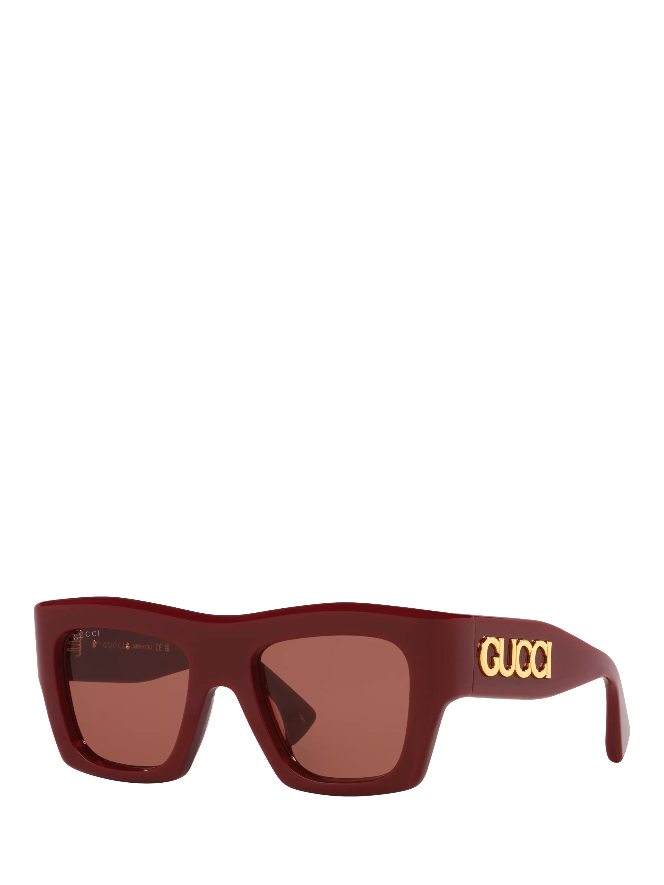 Gucci Square Sunglasses Black Acetate 52mm
