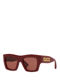 Gucci Square Sunglasses Black Acetate 52mm