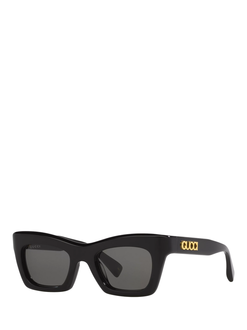 Gucci 0GC002188 Cat's Eye Sunglasses, Black