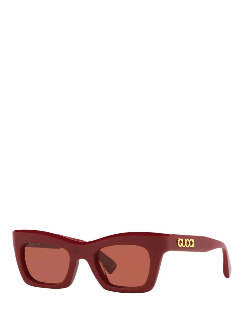 Gucci 0GC002188 Cat's Eye Sunglasses, Burgundy
