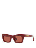 Gucci 0GC002188 Cat's Eye Sunglasses, Burgundy