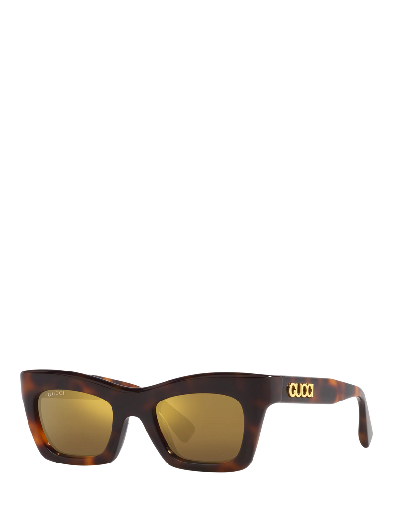 Gucci 0GC002188 Cat's Eye Sunglasses, Brown