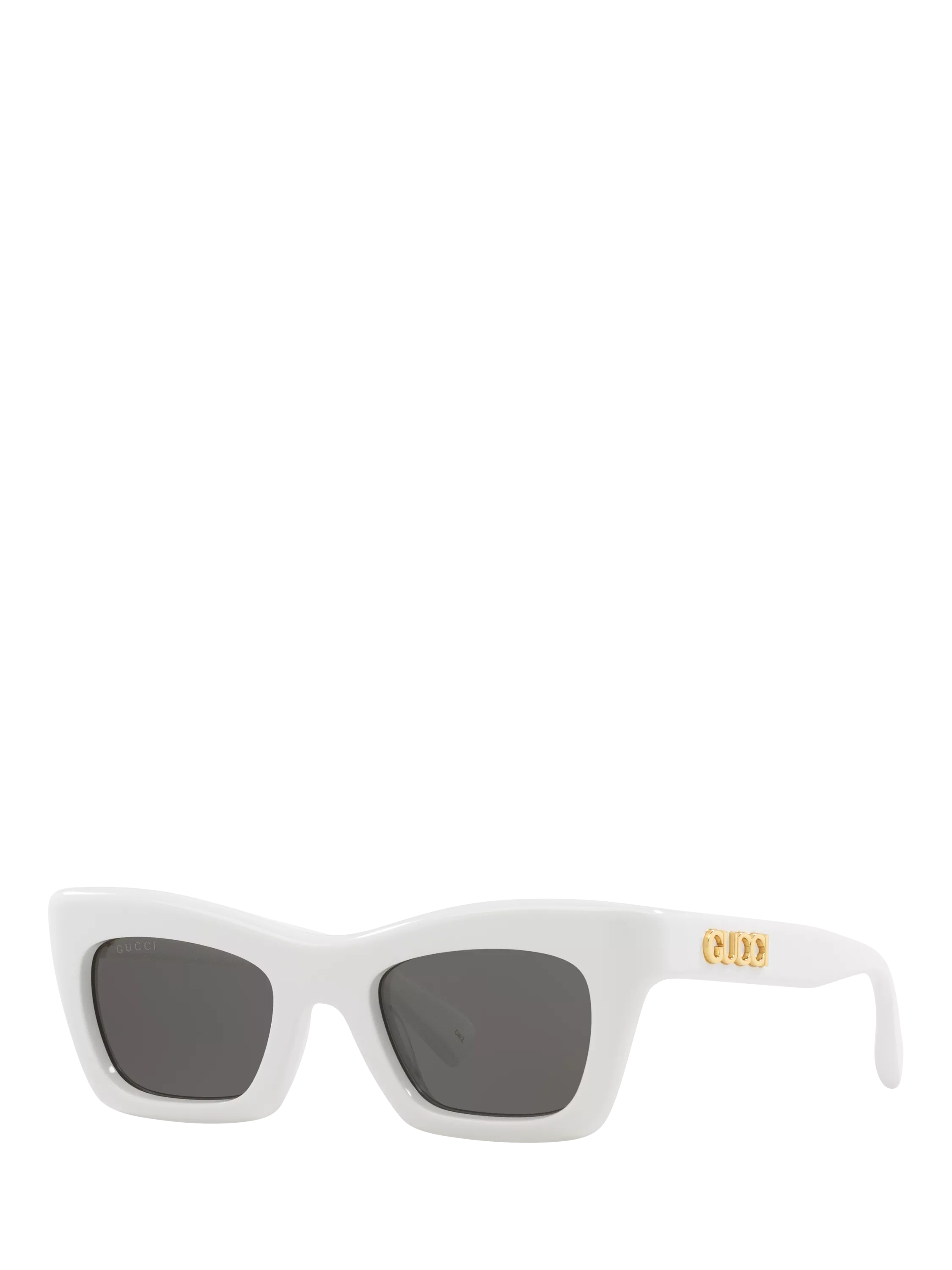 Gucci 0GC002188 Cat's Eye Sunglasses, White/Grey