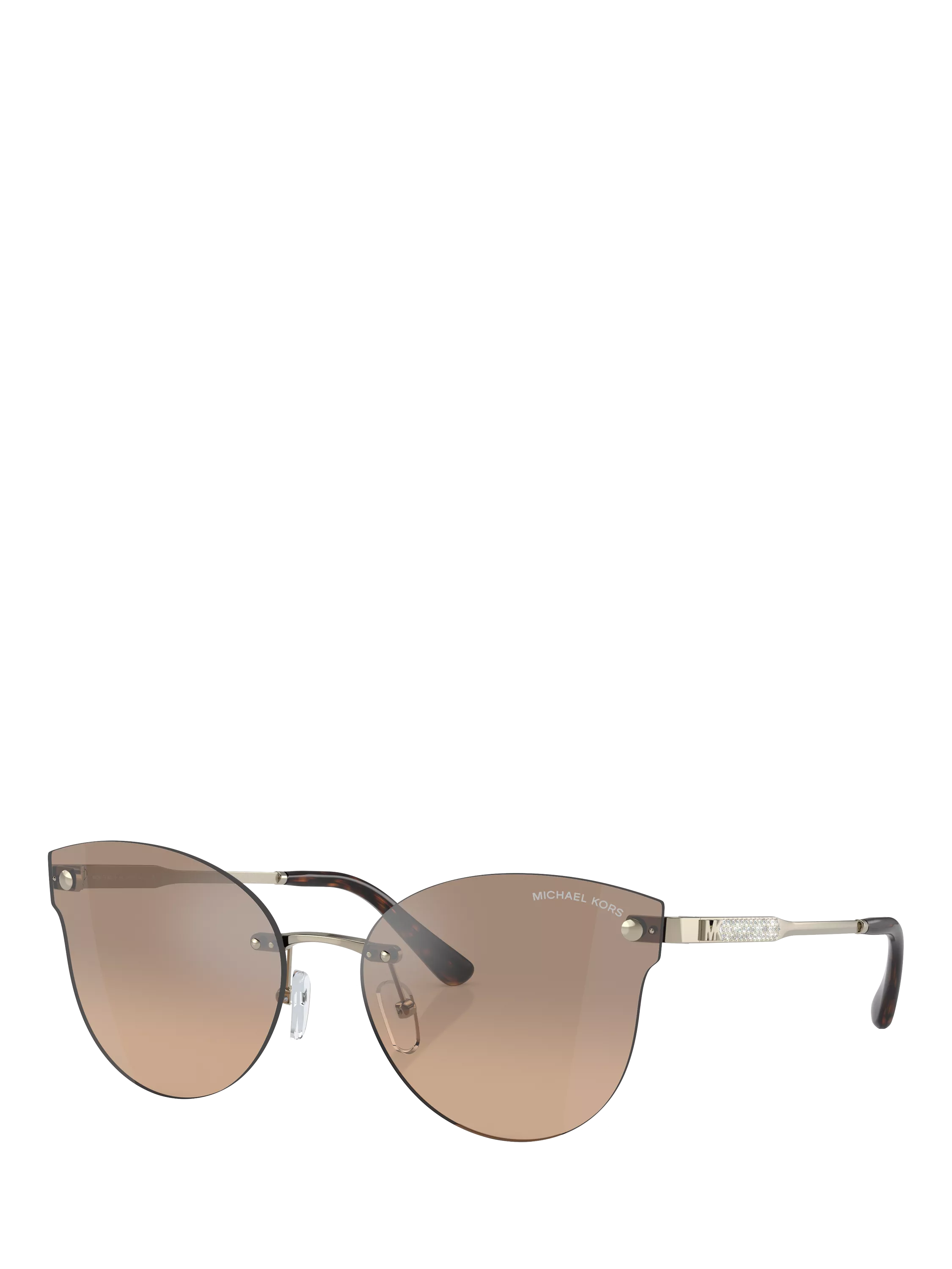 Michael Kors MK1130B Women's Butterfly Sunglasses, Light Gold