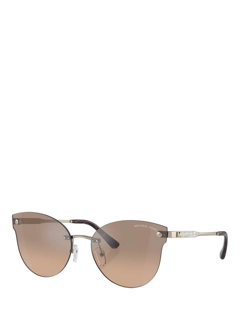 Michael Kors MK1130B Women's Butterfly Sunglasses, Light Gold